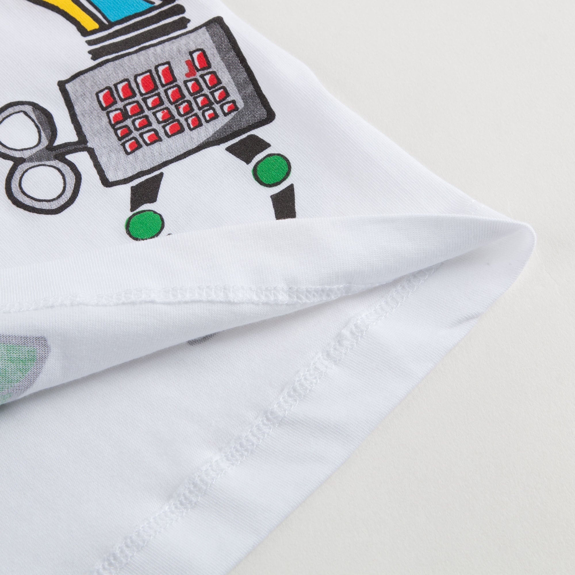 Boys White Monster Robot T-Shirt