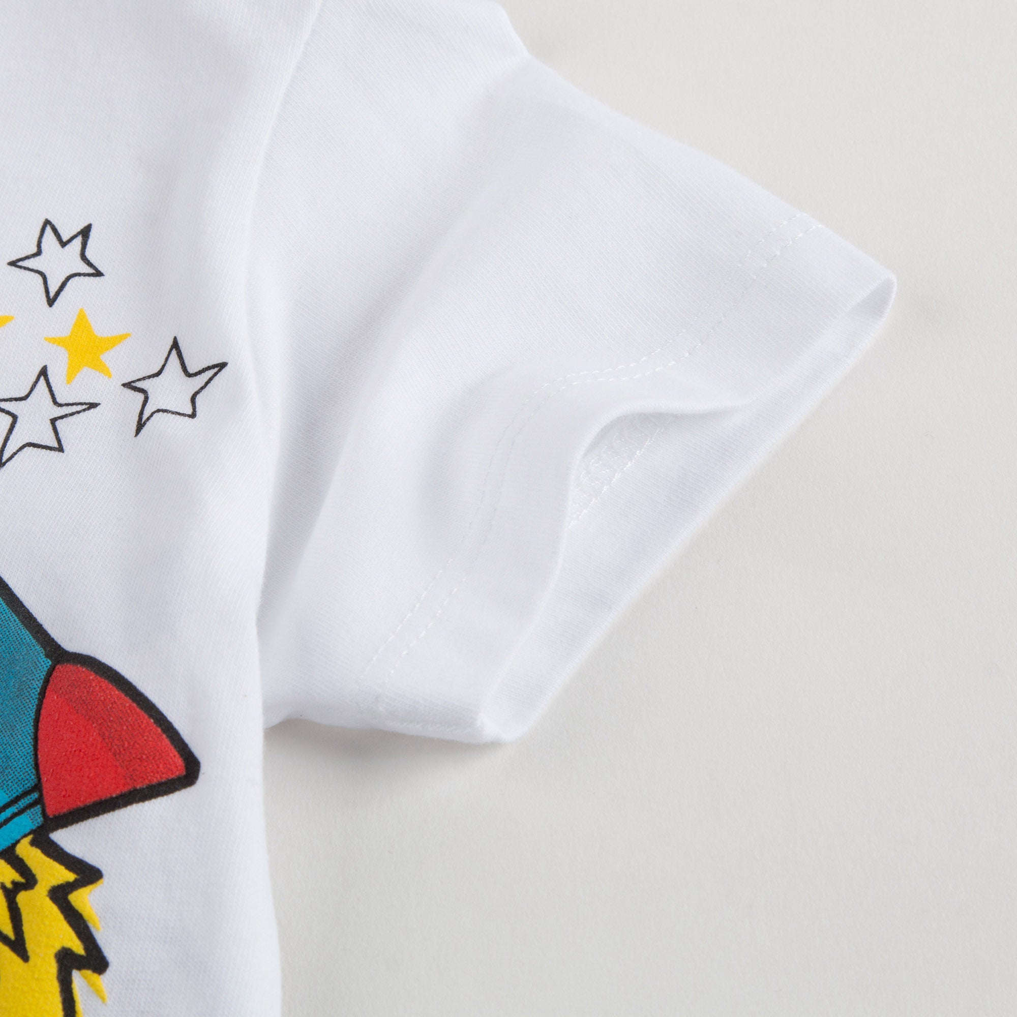 Baby Boys White Monster Robot T-Shirt