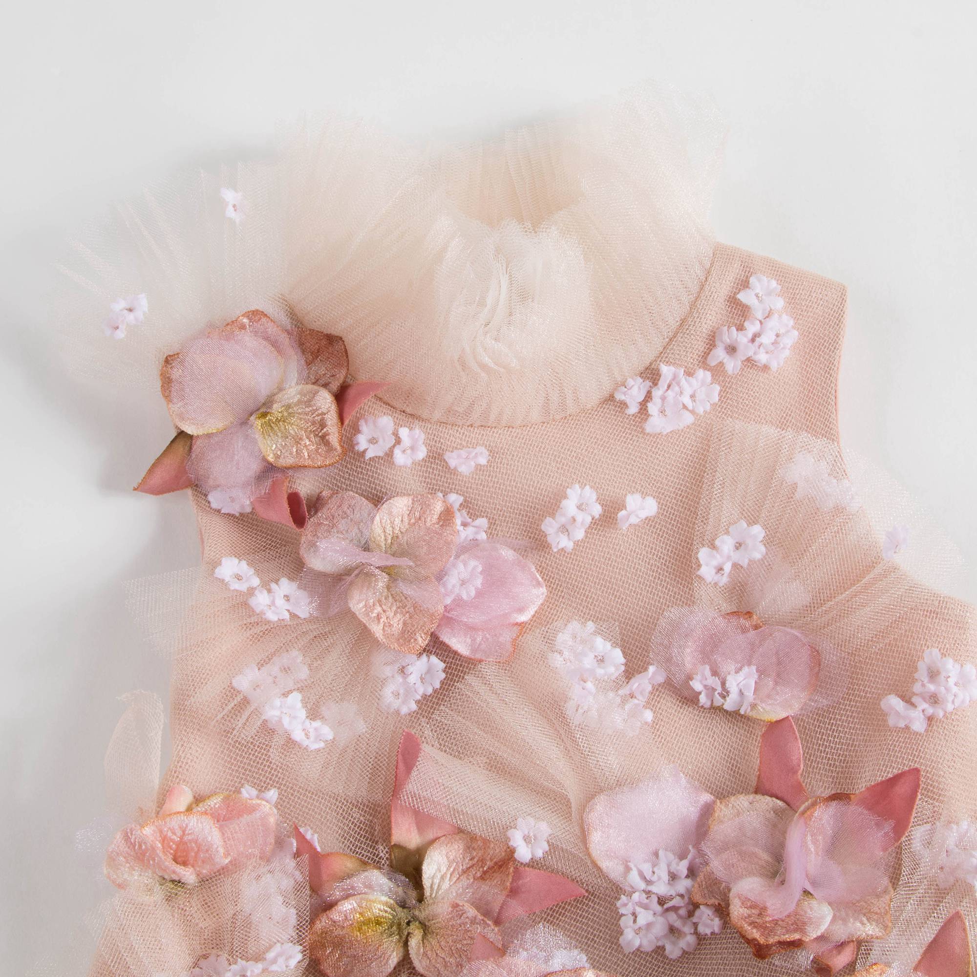 Girls Pink Embroidered Luxe Dress