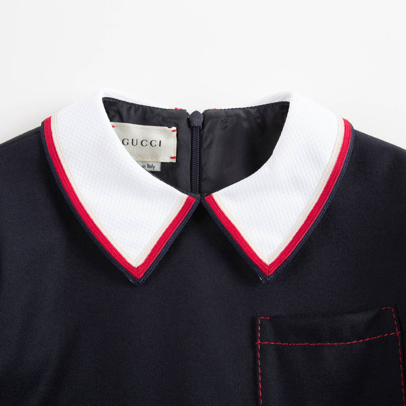 Girls Navy & Sylvie Wool Dress