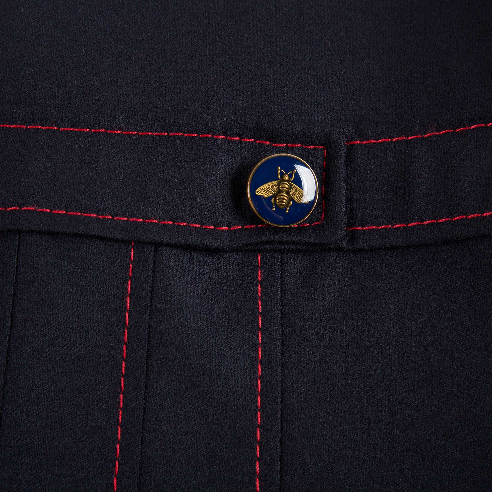 Girls Navy & Sylvie Wool Dress