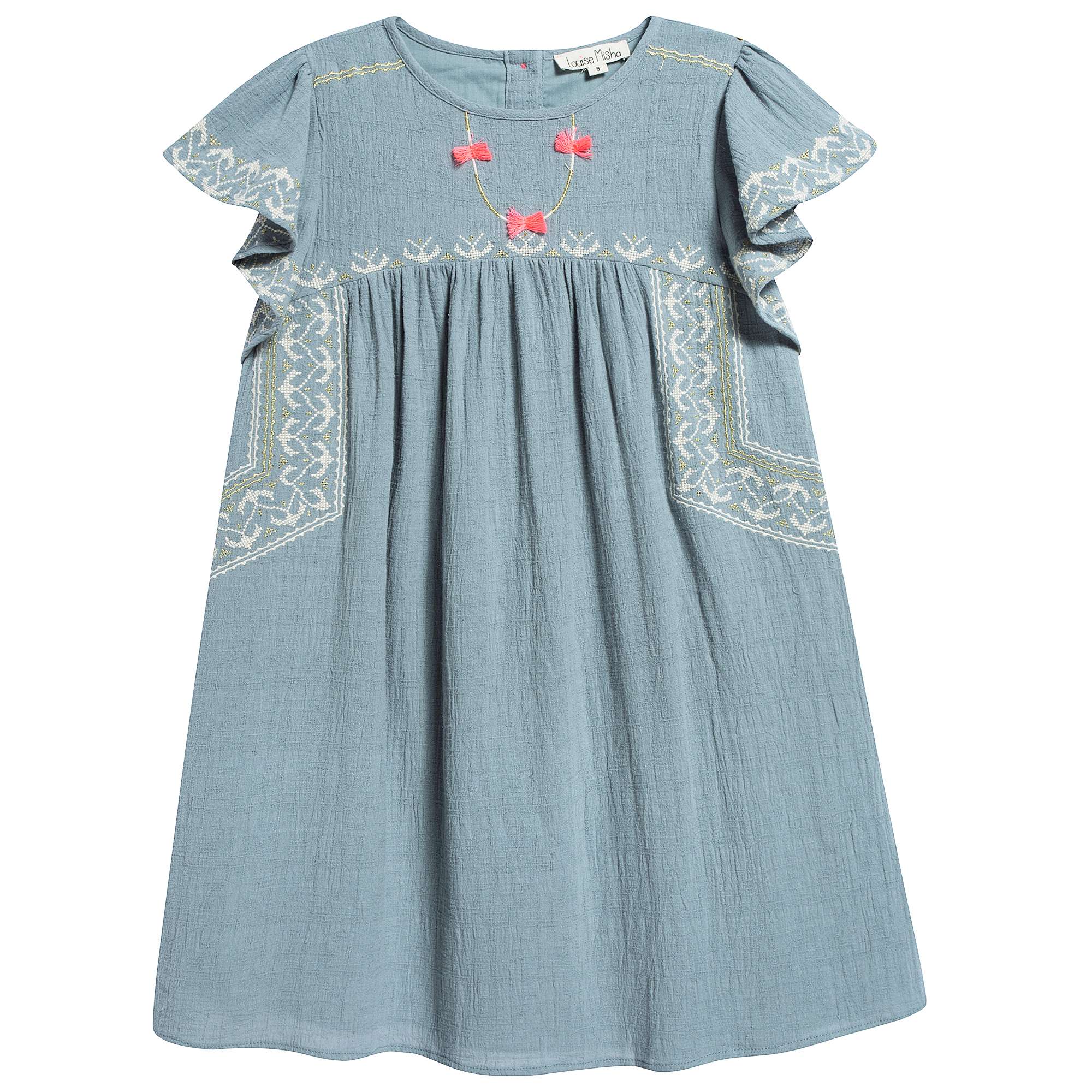 Girls Silver Blue "Numidie" Dress