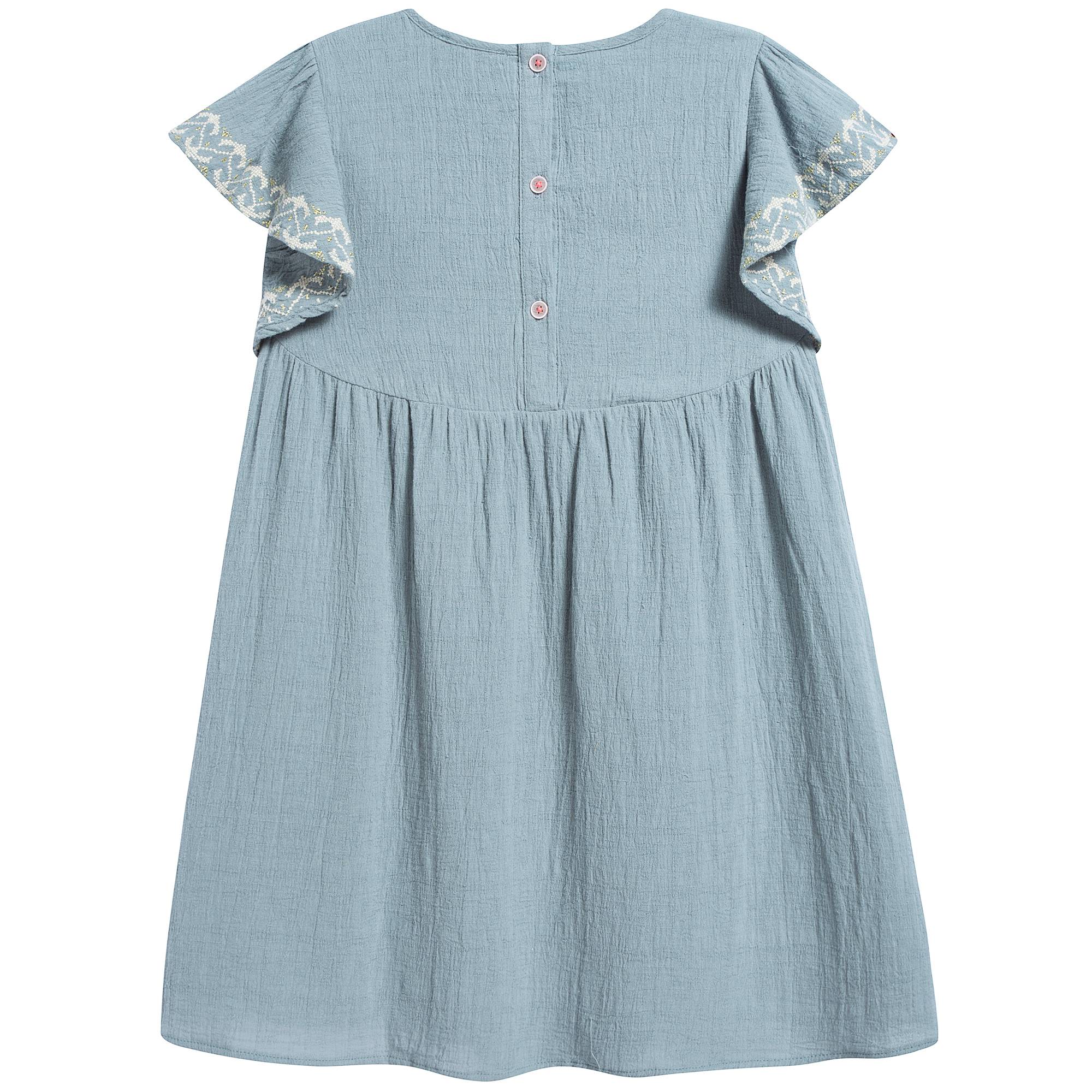 Girls Silver Blue "Numidie" Dress