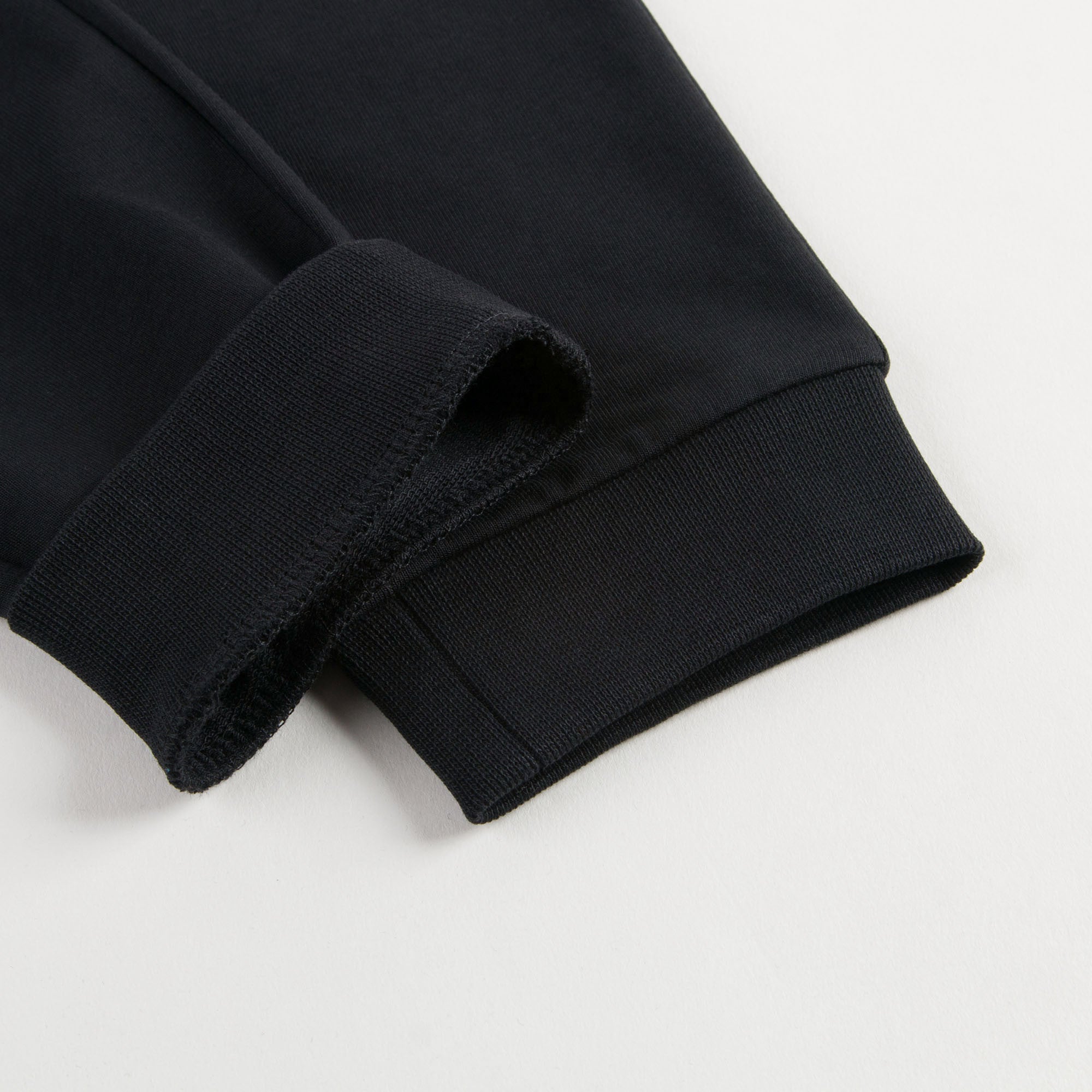 Boys Black Cotton Jersey Tracksuit Trouser