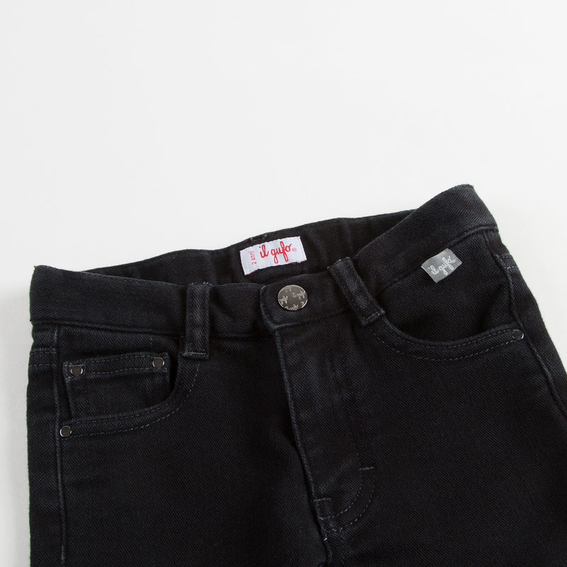 Boys Black Cotton Jeans
