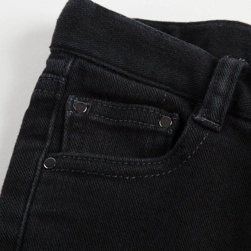 Boys Black Cotton Jeans