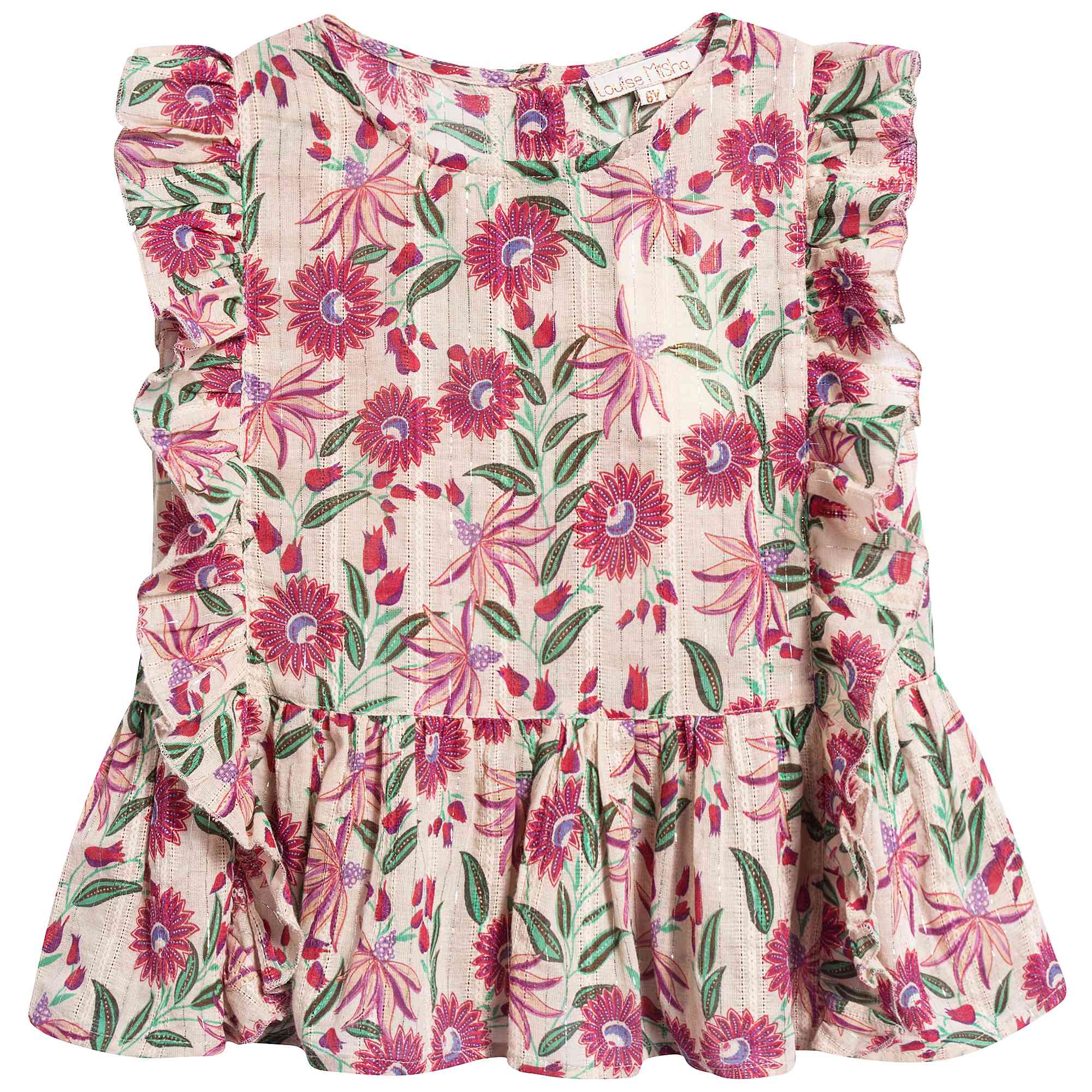 Girls White Flower "Arumai" Top
