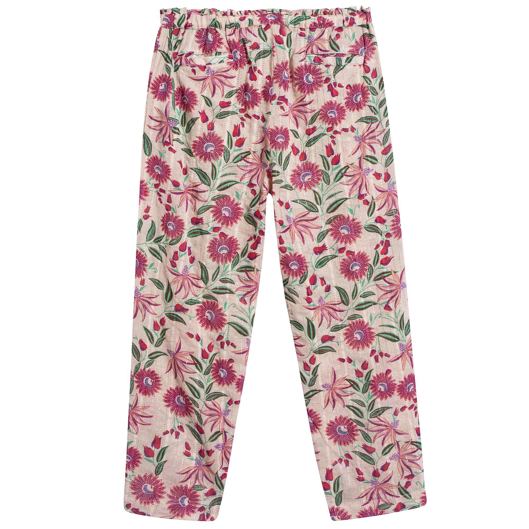 Girls White Flower "Twinkle" Pants