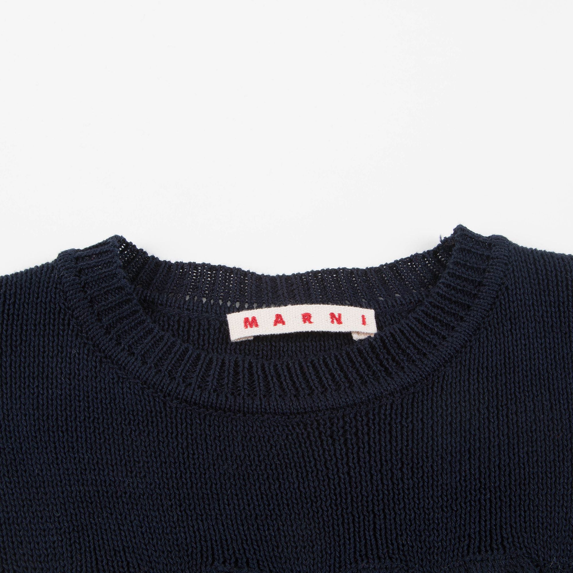 Girls Navy Blue Cotton Knitwear