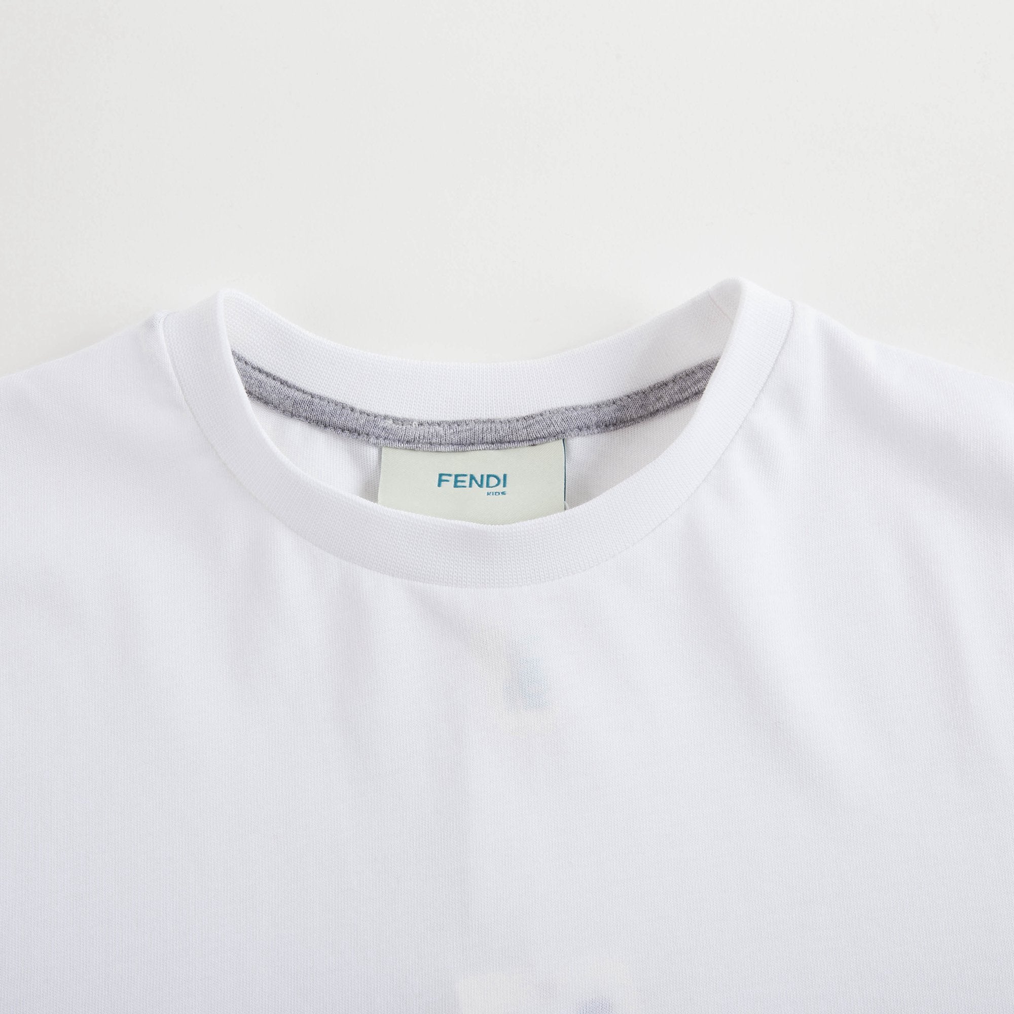 Girls White Cotton T-shirt