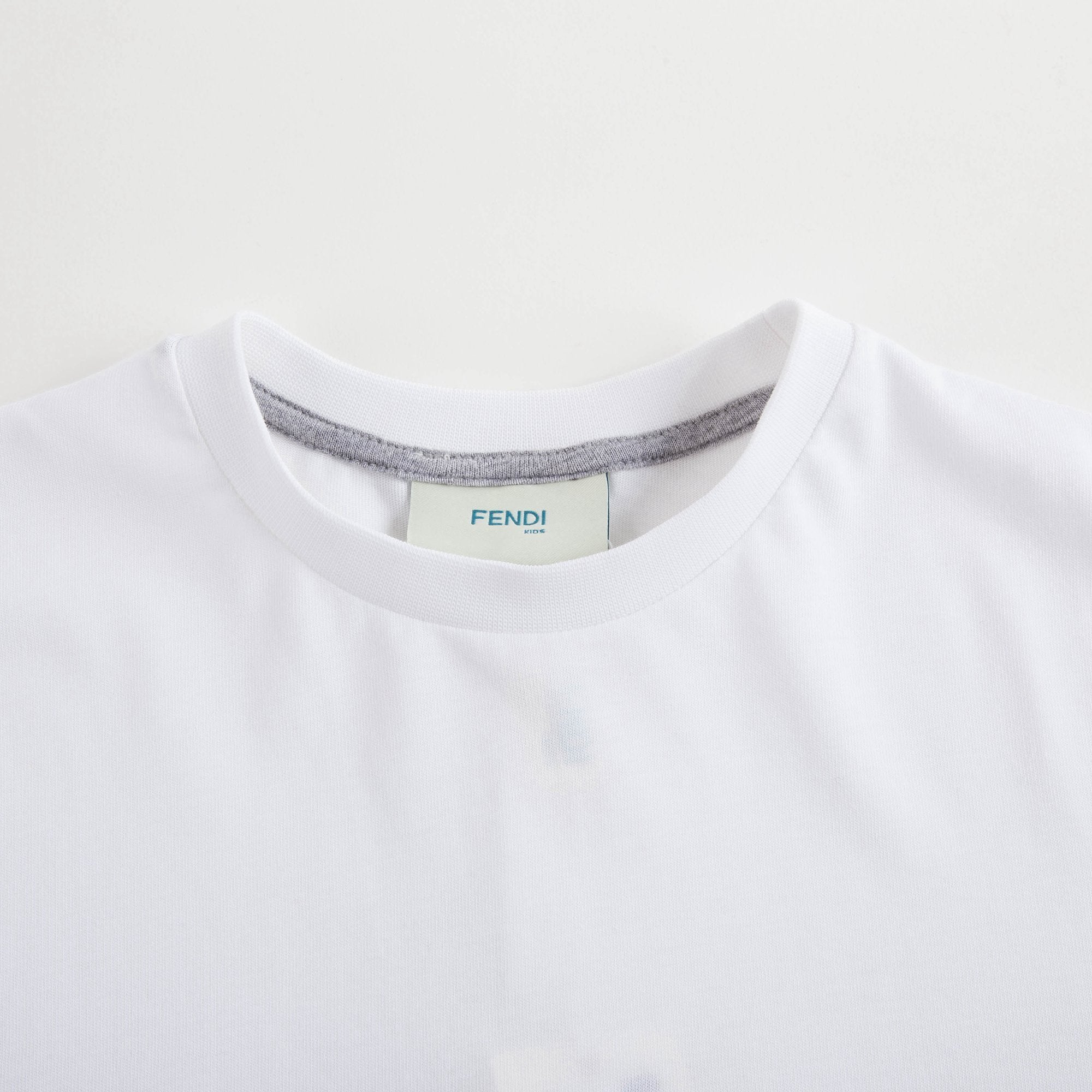 Girls White Cotton T-shirt