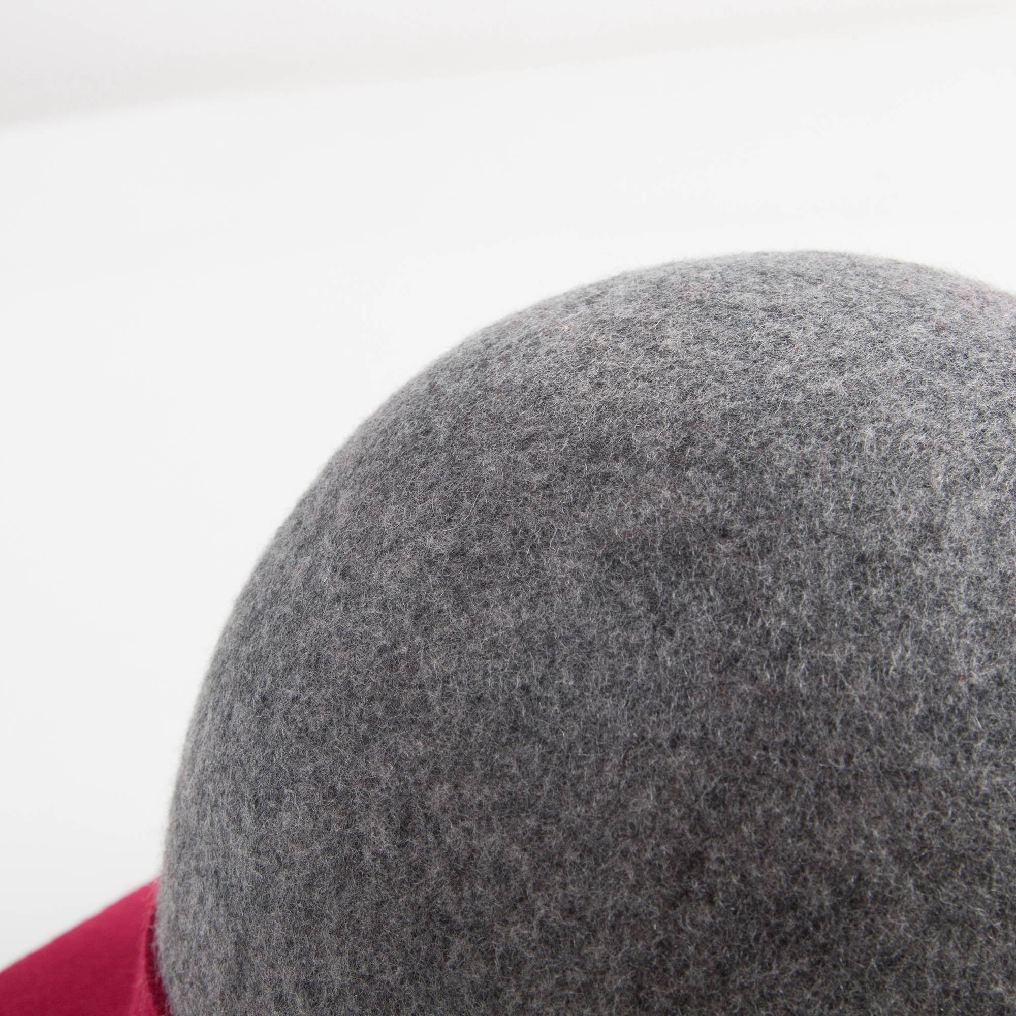 Girls Grey & Red Hat With Bow
