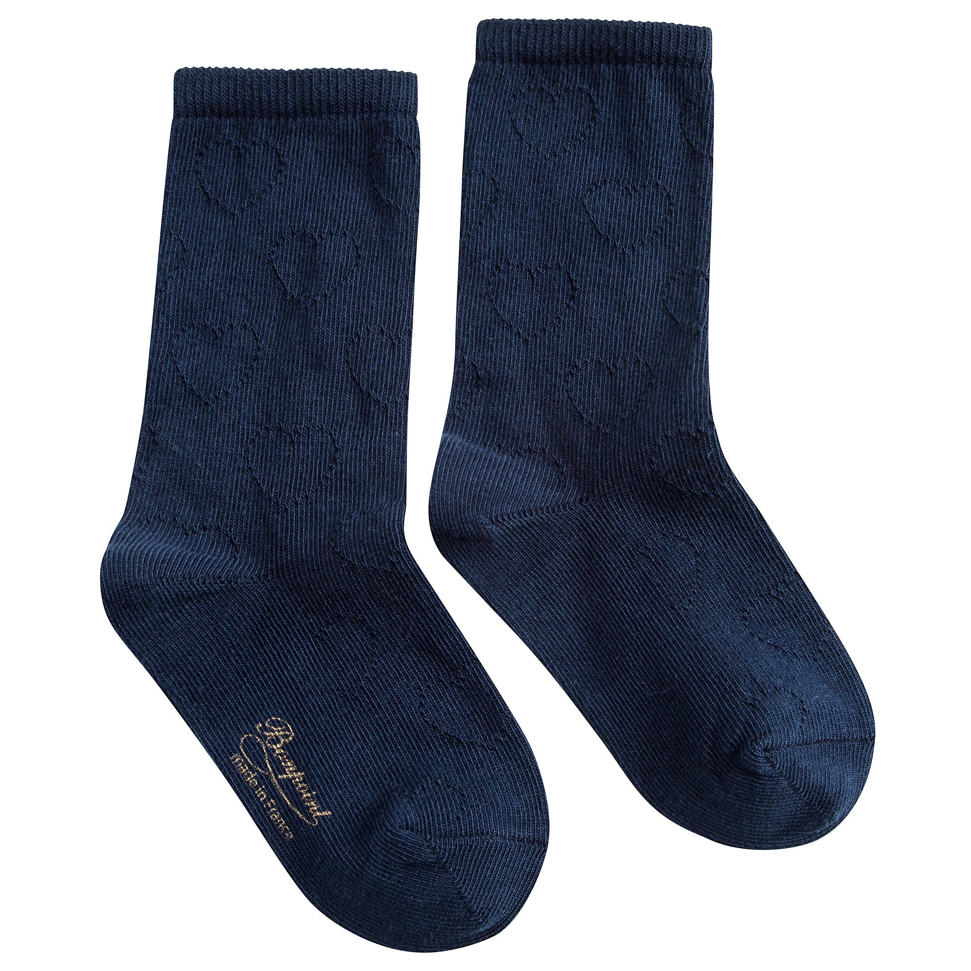 Girls Navy Blue Cotton Socks