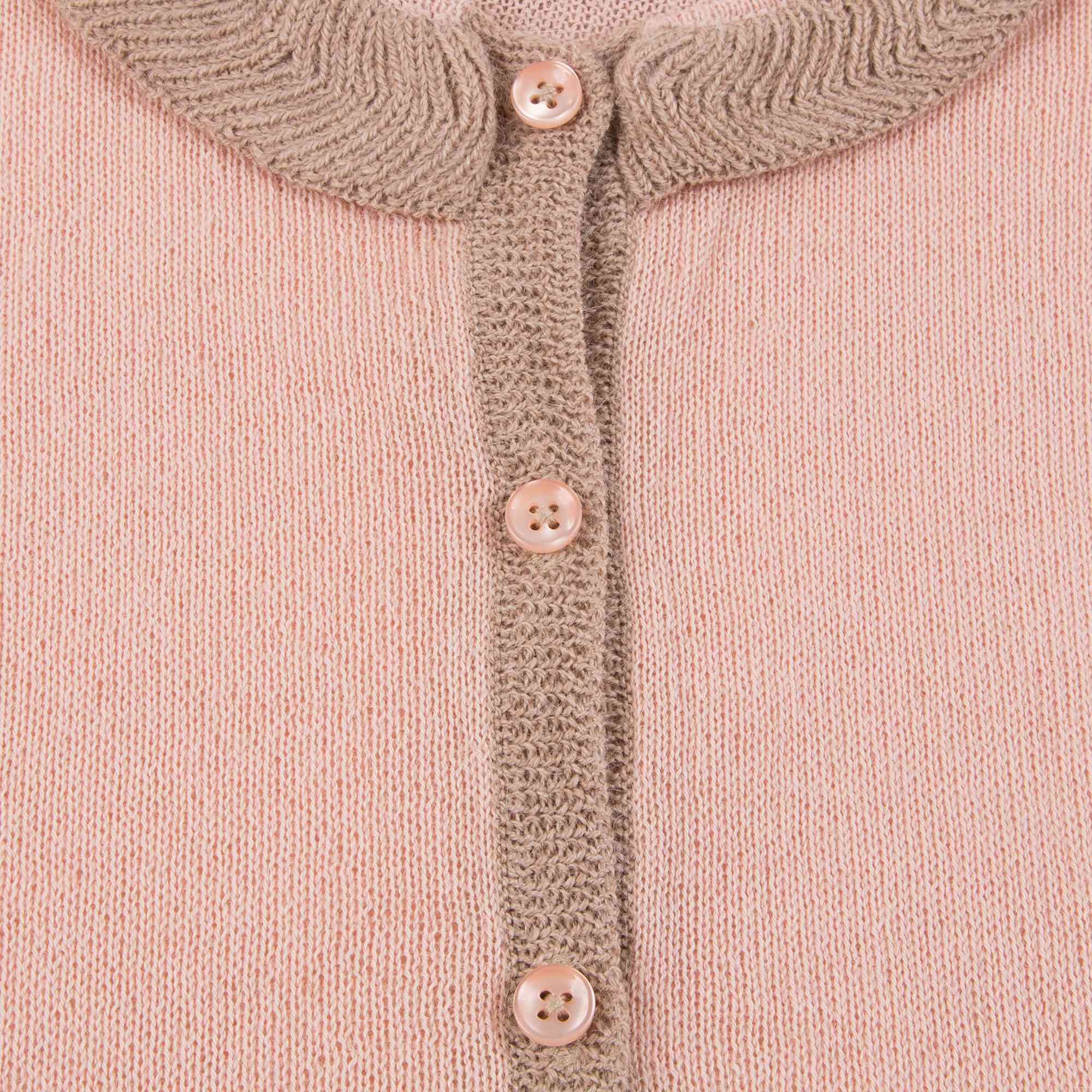Girls Pink Baby Alpaca Knitwear Cardigan