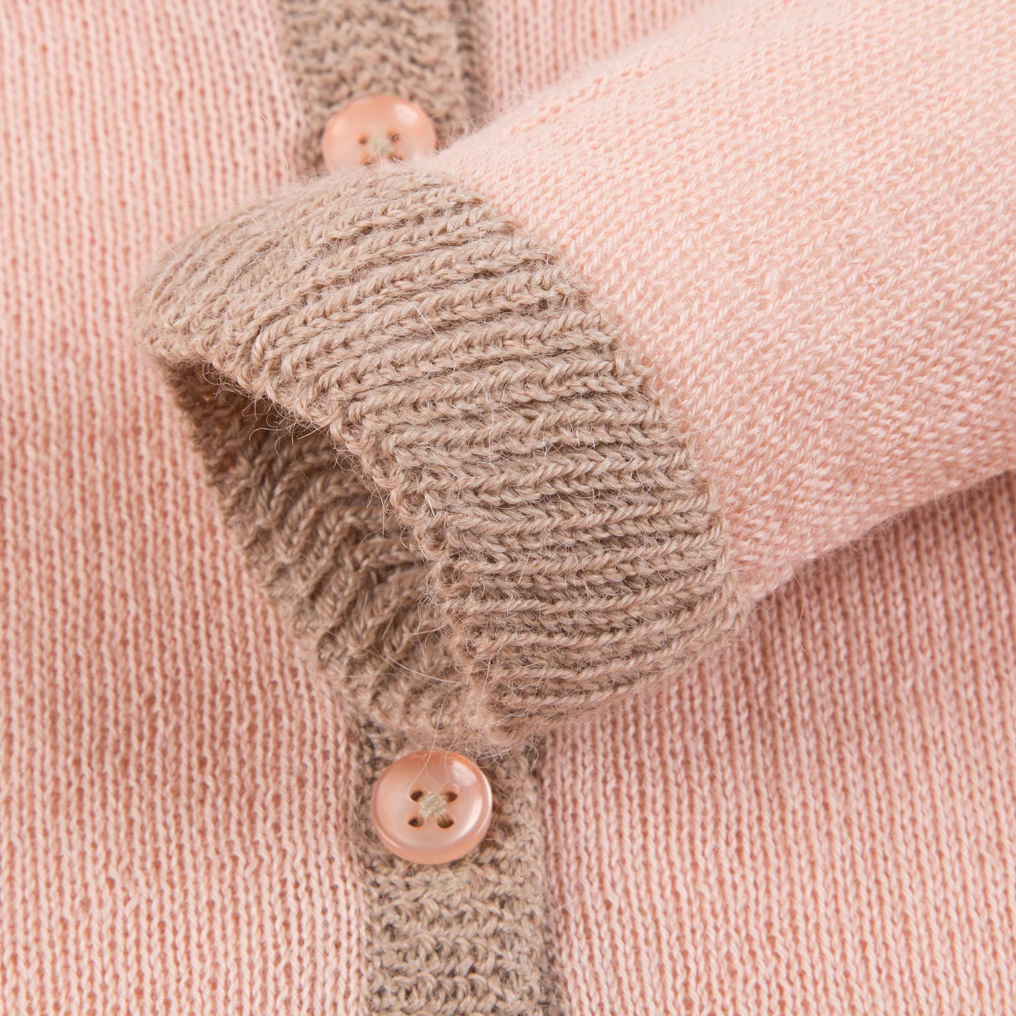 Girls Pink Baby Alpaca Knitwear Cardigan