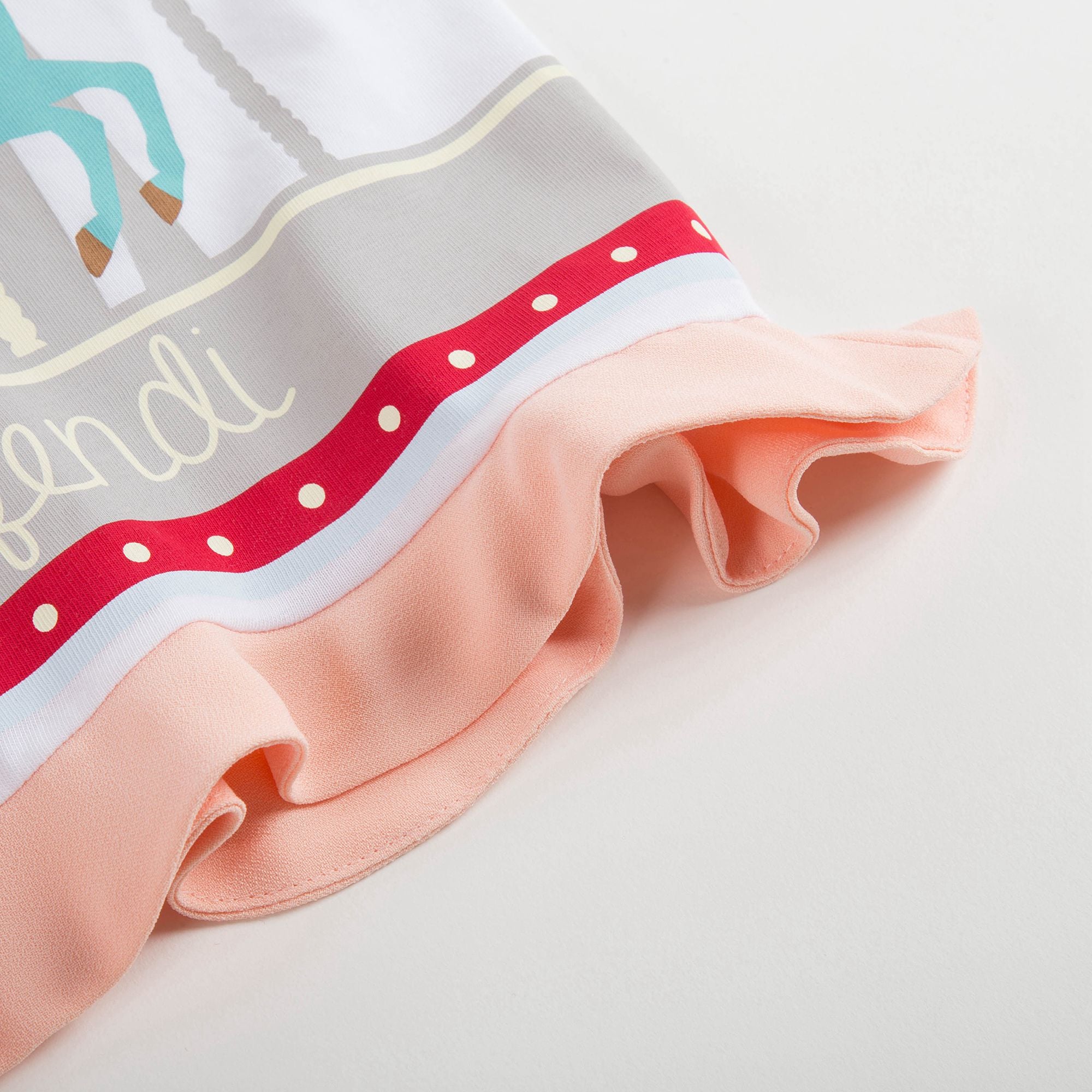 Girls White Cotton T-shirt