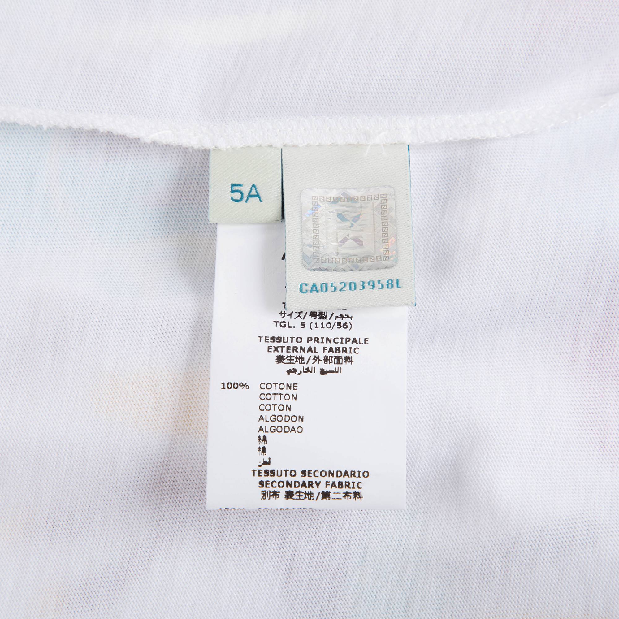 Girls White Cotton T-shirt