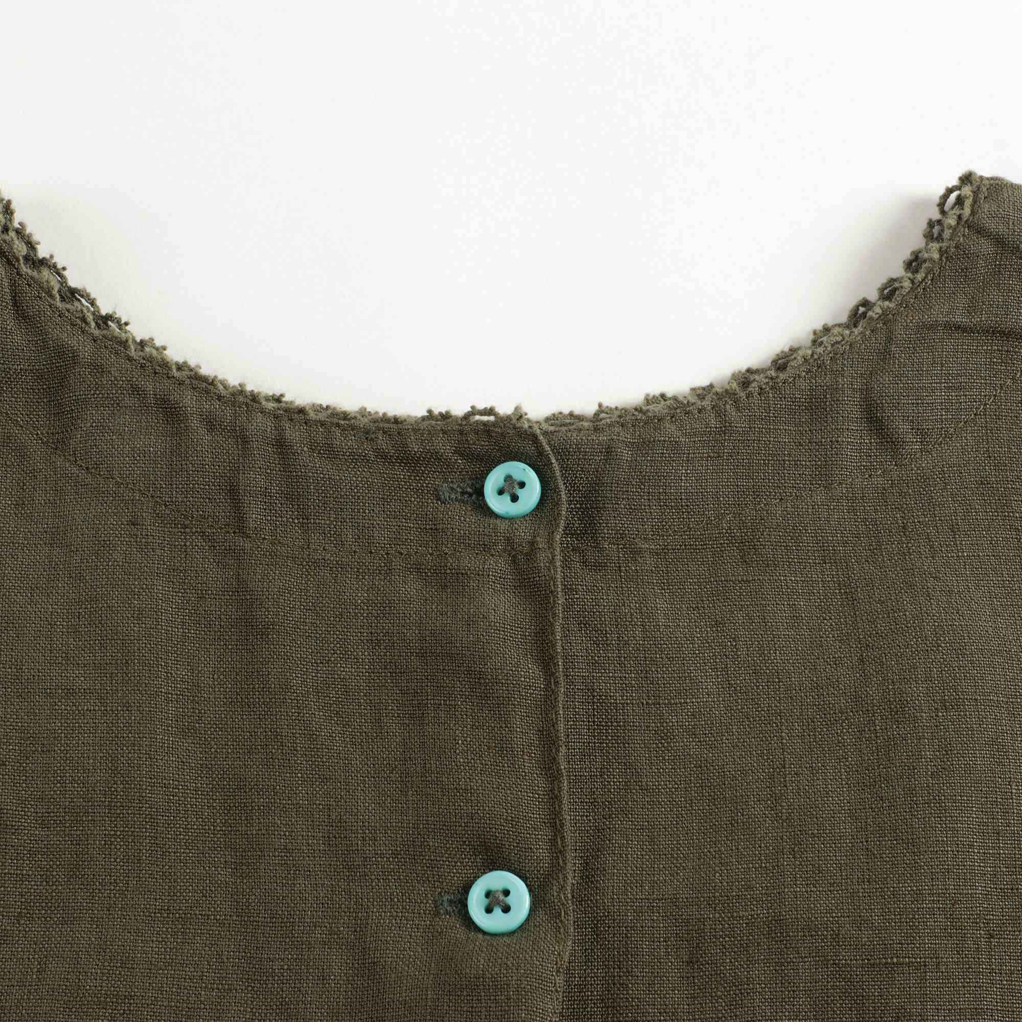 Girls Army Green Dress