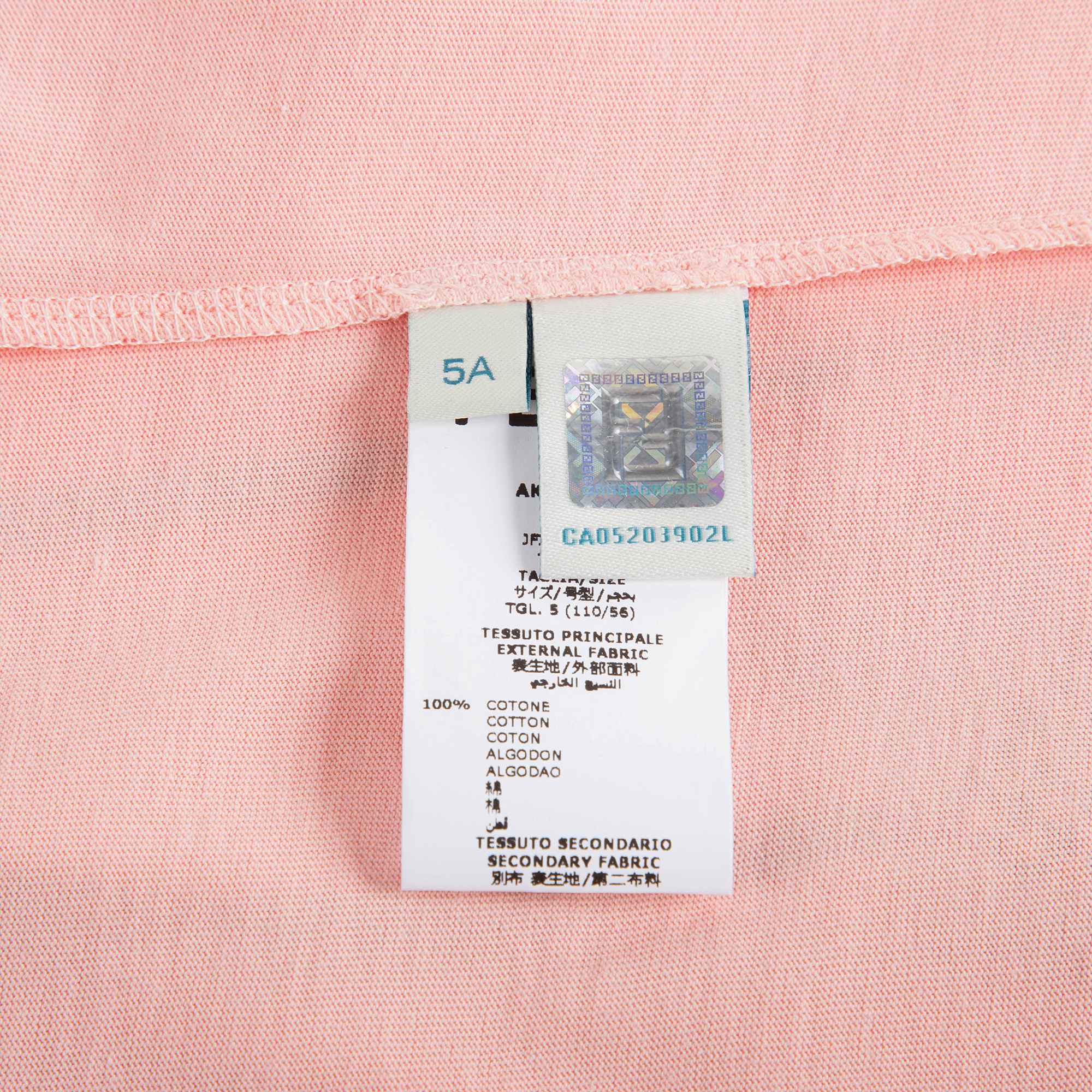 Girls Pink Cotton T-shirt
