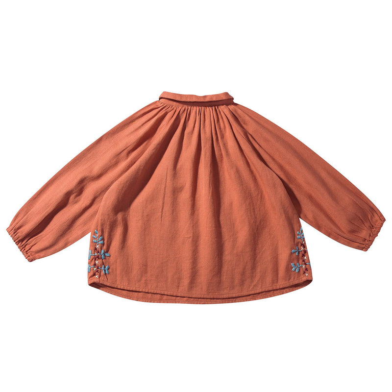 Baby Girls Orange Cotton Blouse