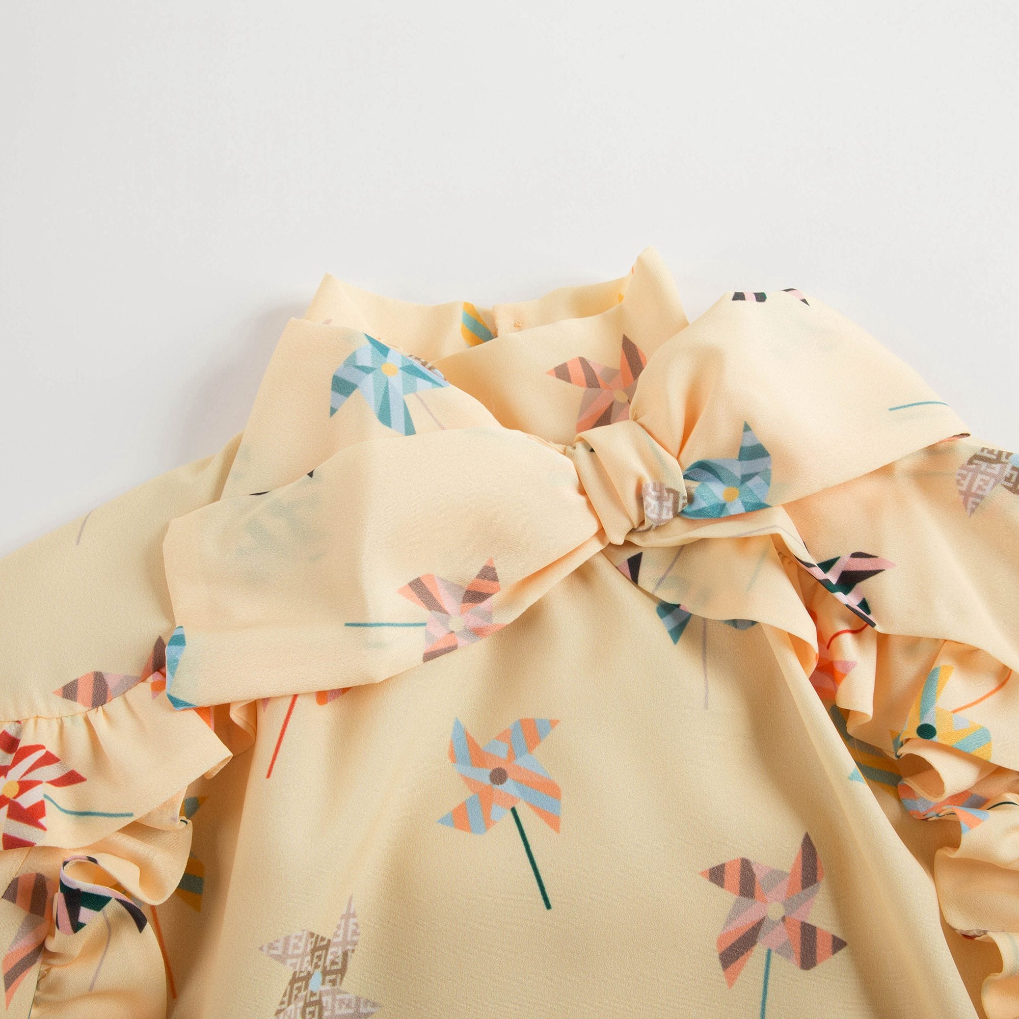 Girls Yellow Printed Dress