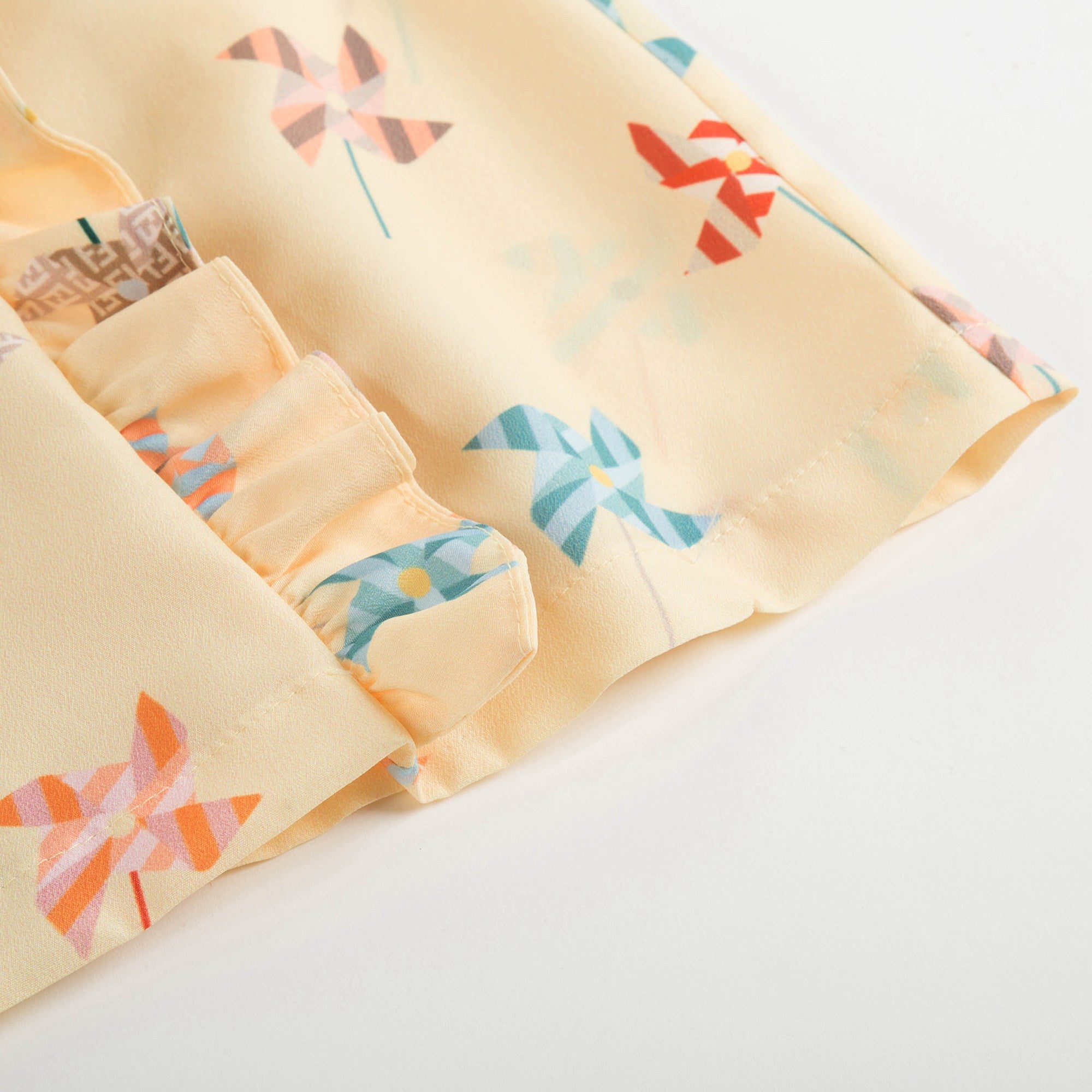 Girls Yellow Printed Dress