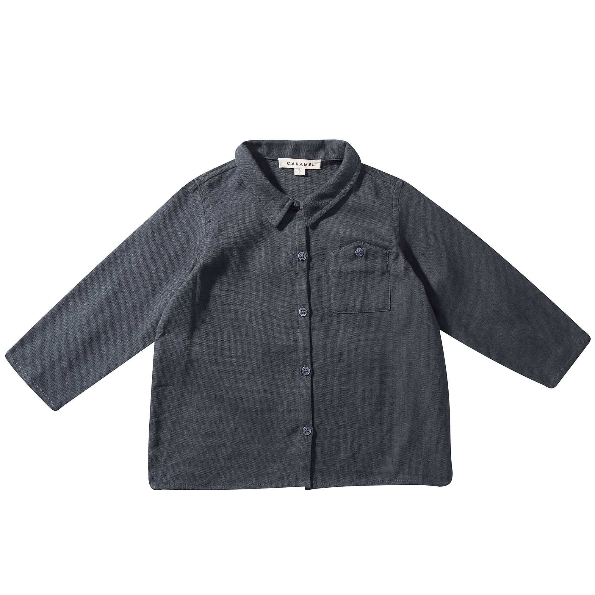 Baby Boys Black Woven Shirt