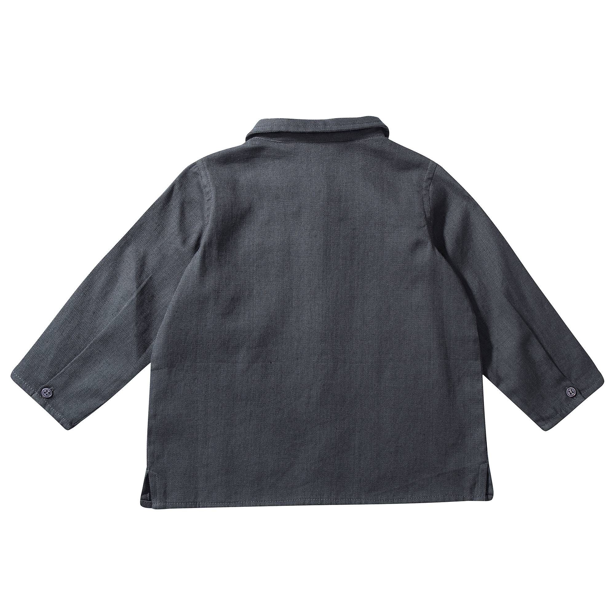 Baby Boys Black Woven Shirt