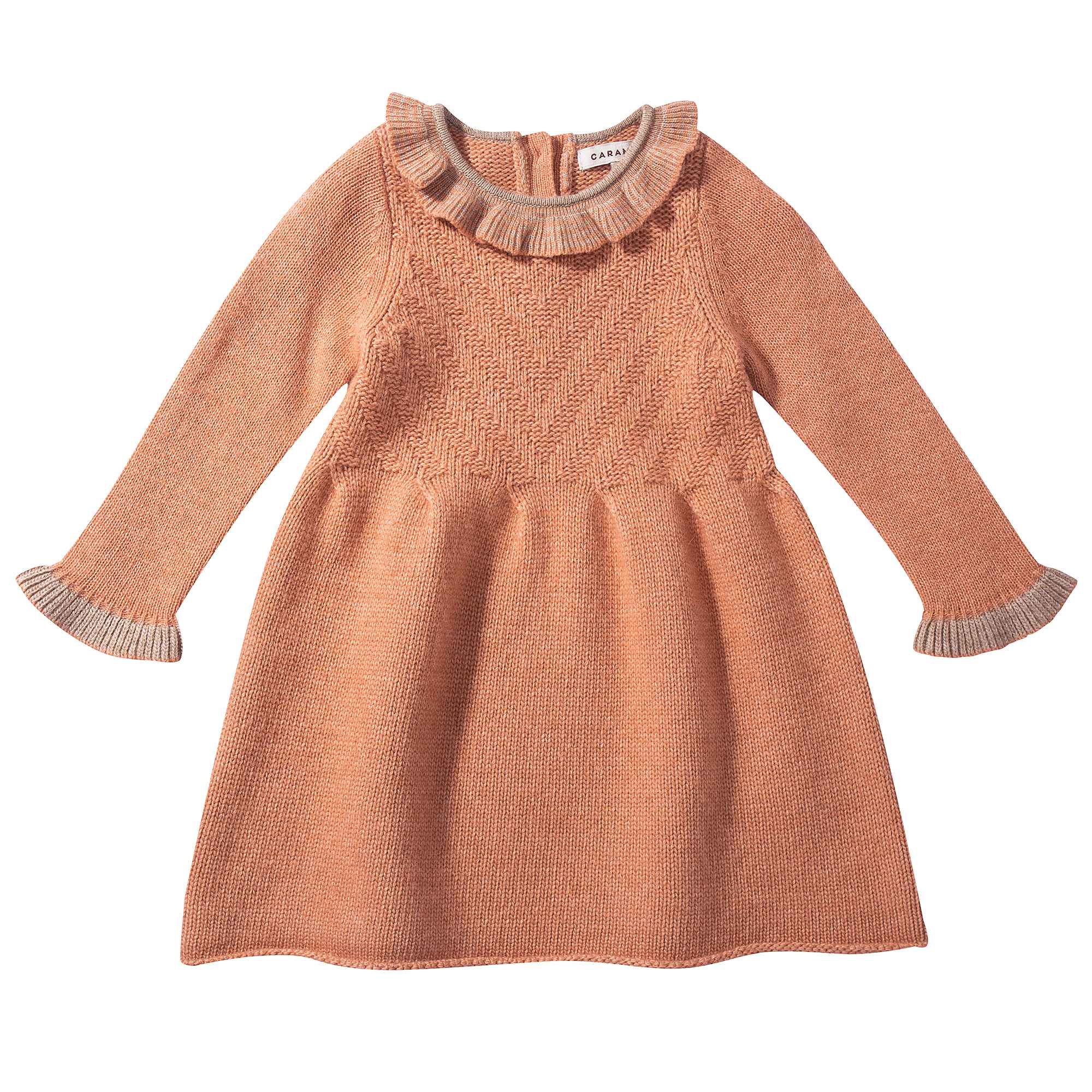Baby Girls Light Orange Knitted Dress