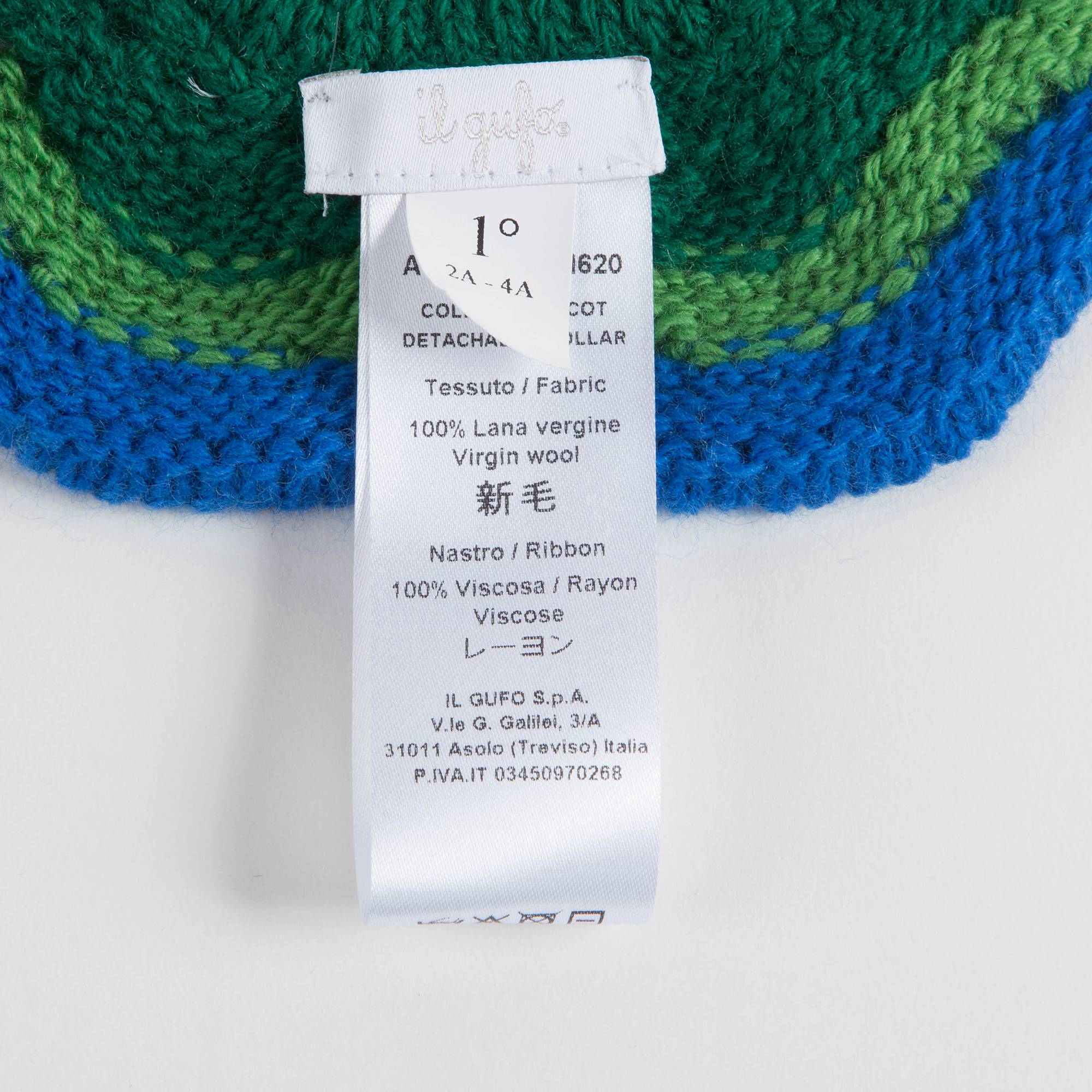 Girls Green & Blue Detachable Collar