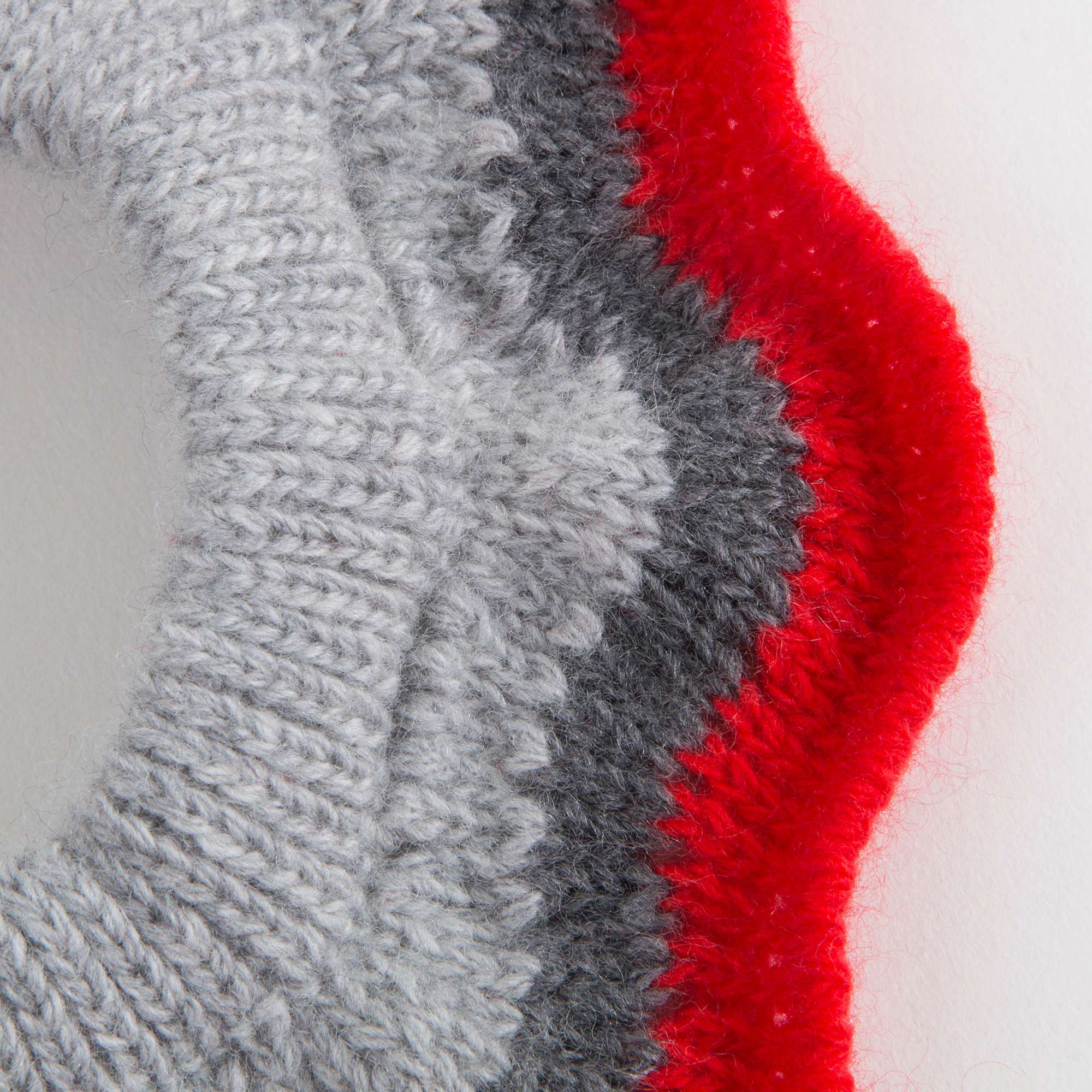 Girls Red & Grey Detachable Collar