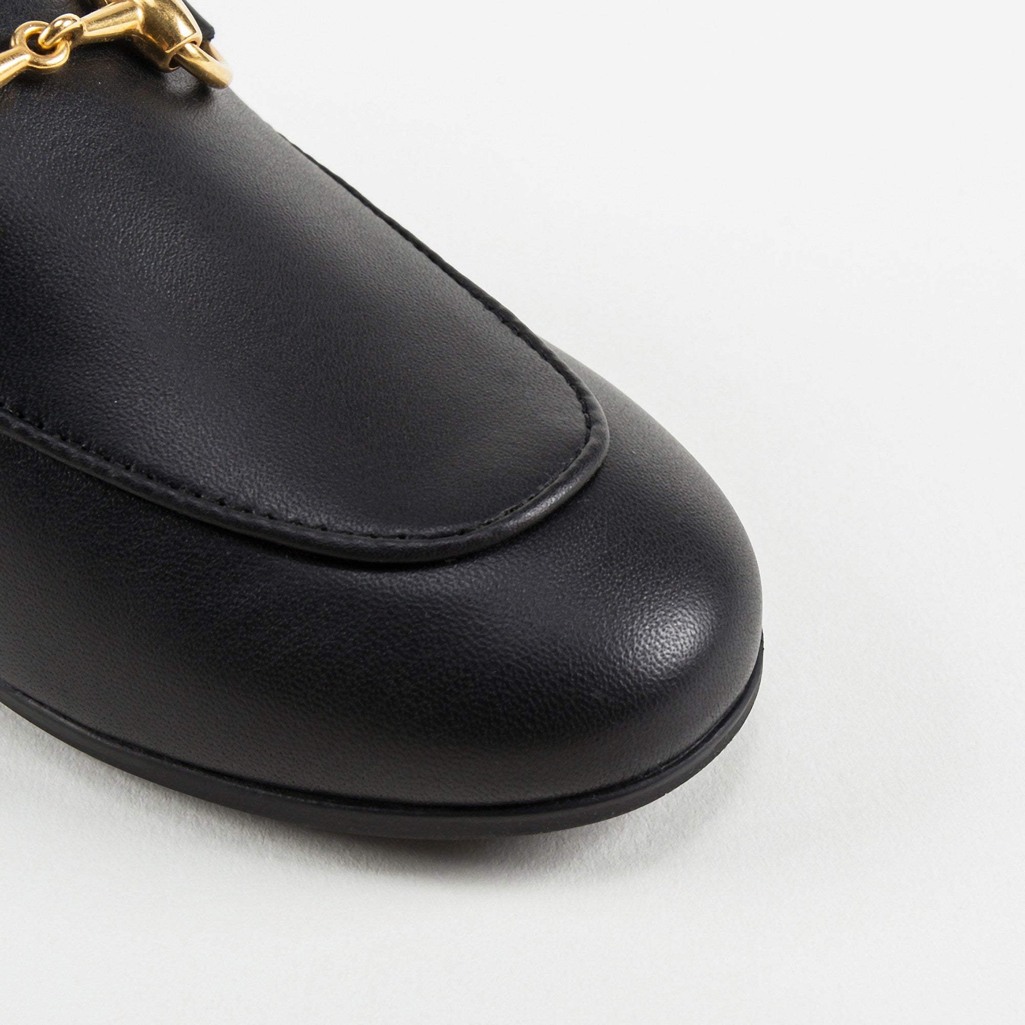 Boys & Girls Black Leather Sandals