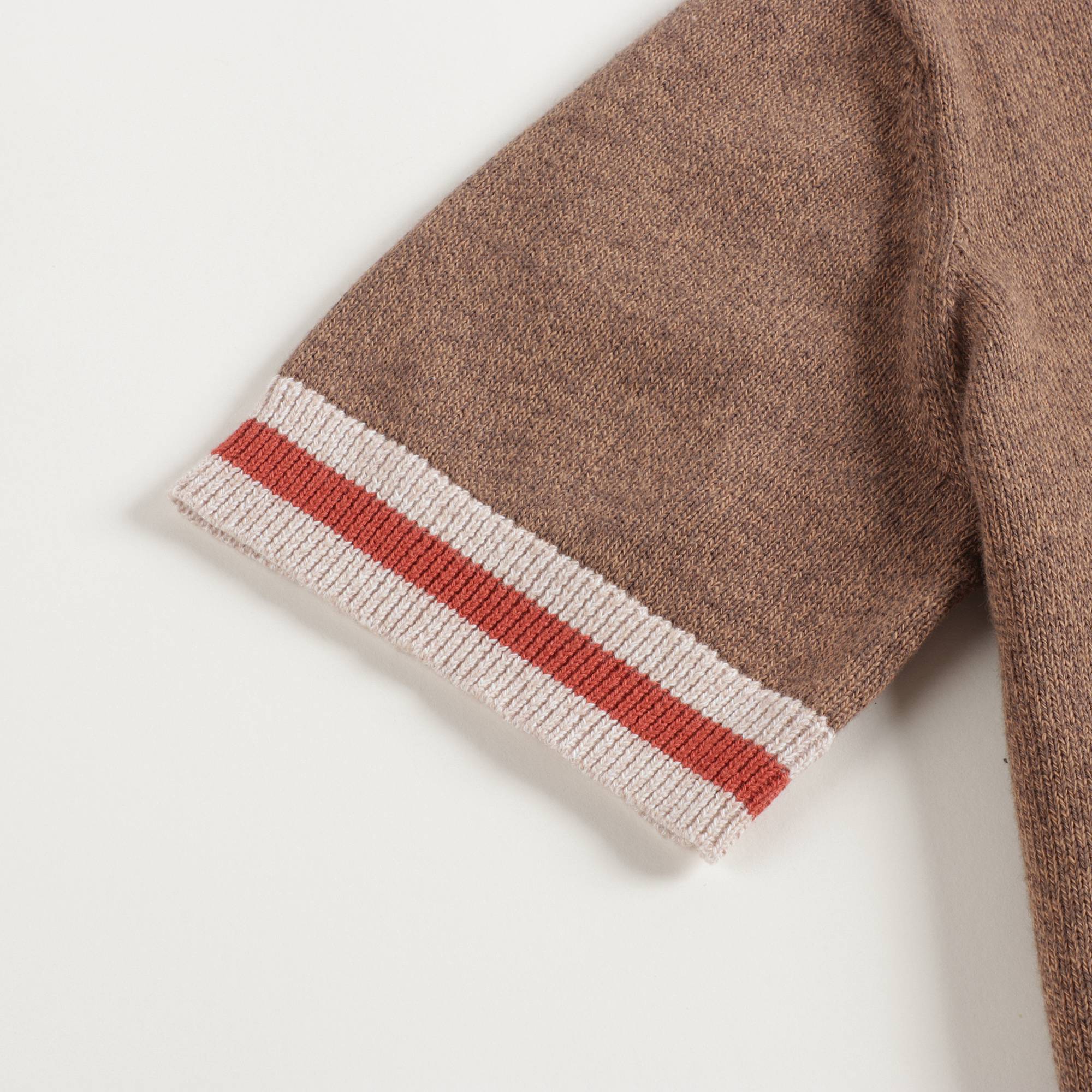 Girls Brown Cotton Polo Shirt