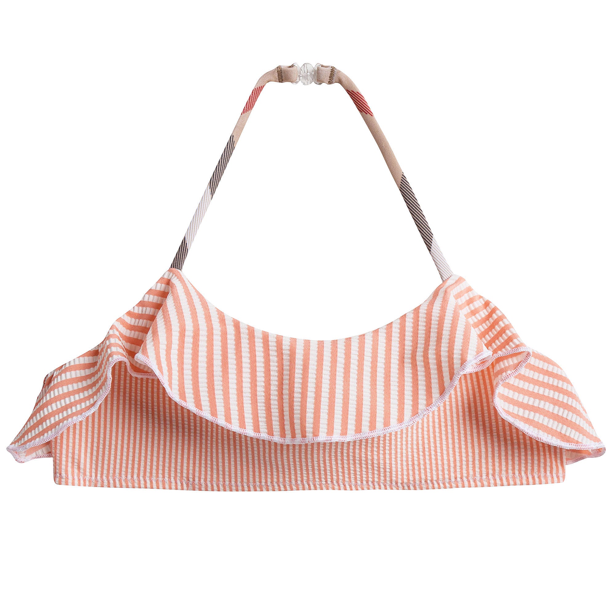 Girls Orange Striped Bikini