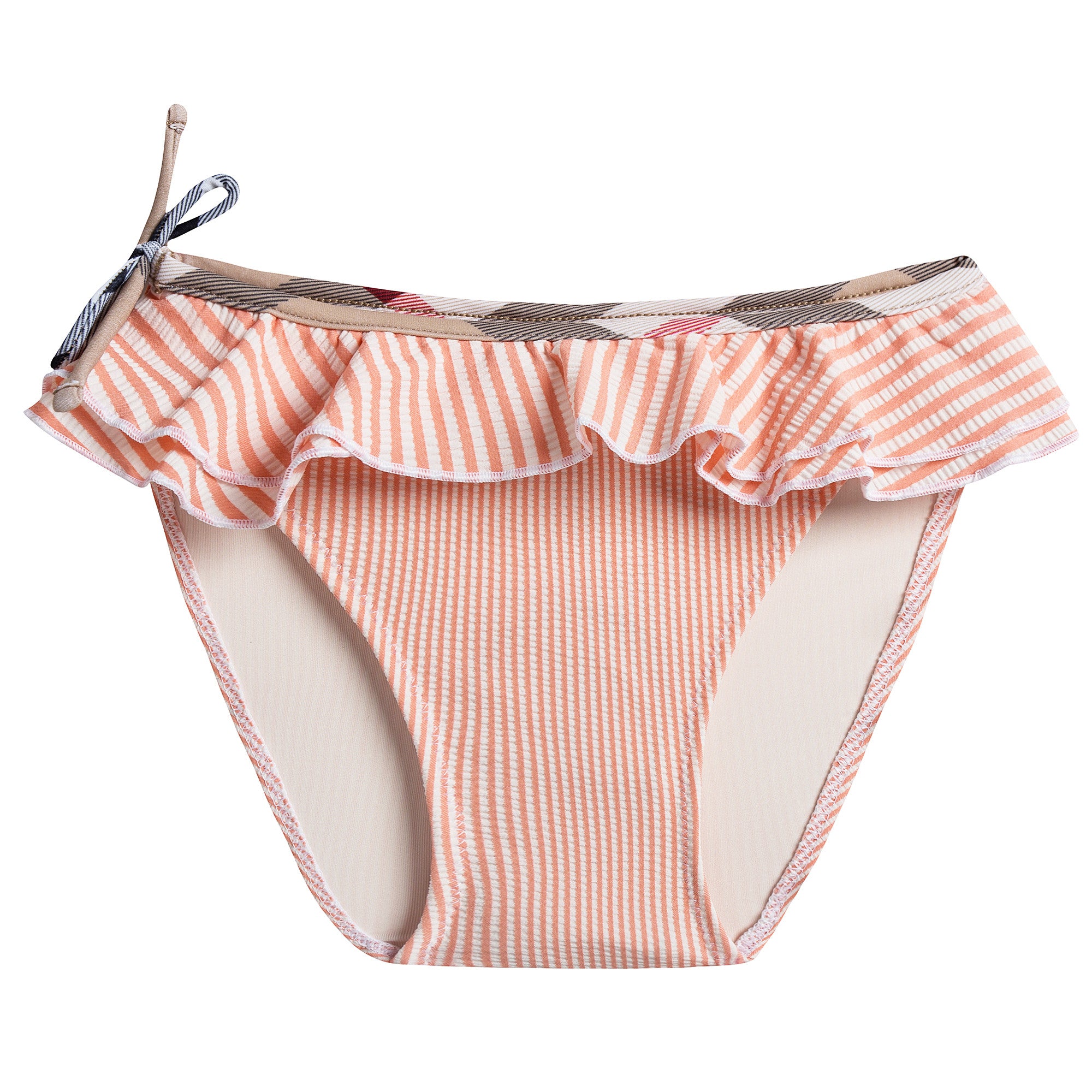 Girls Orange Striped Bikini