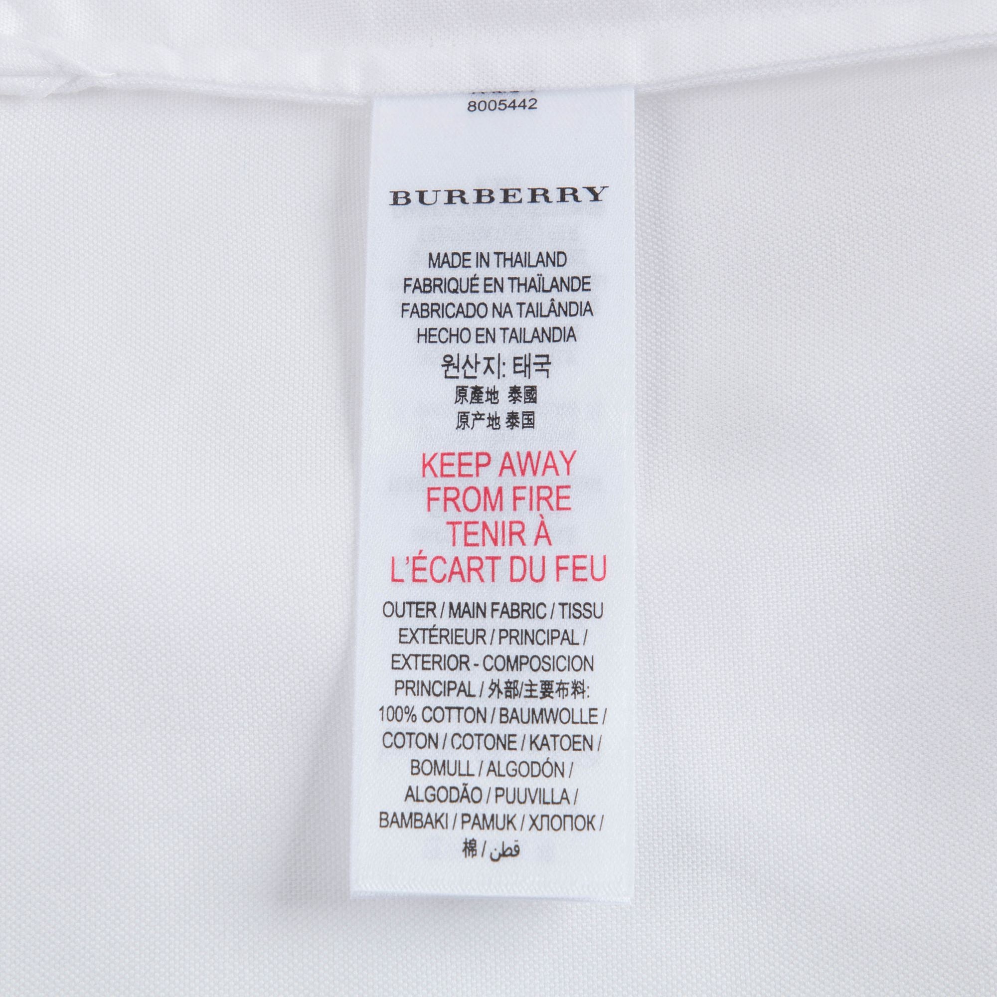 Baby Boys White Cotton Polo Shirt