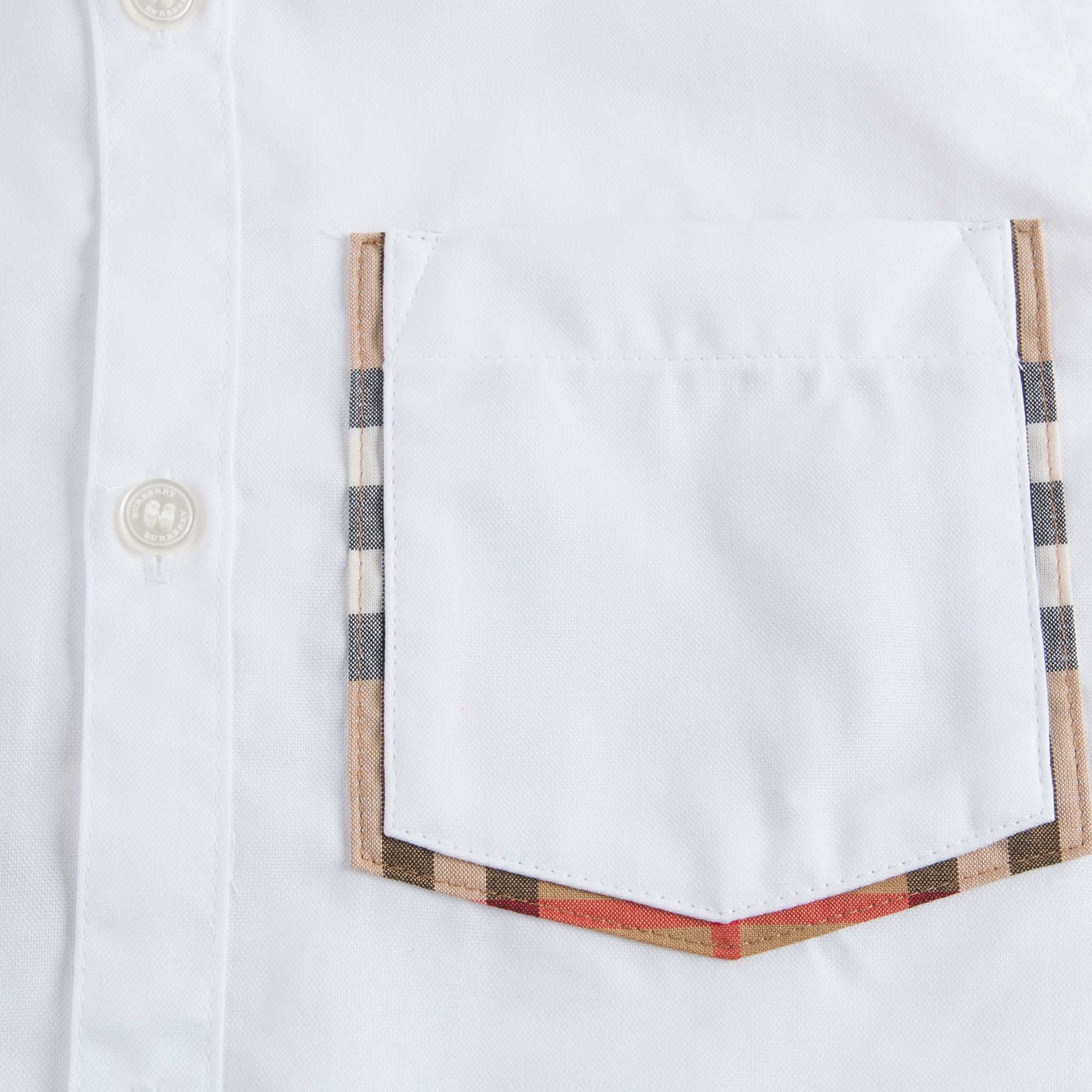 Boys White Cotton Polo Shirt