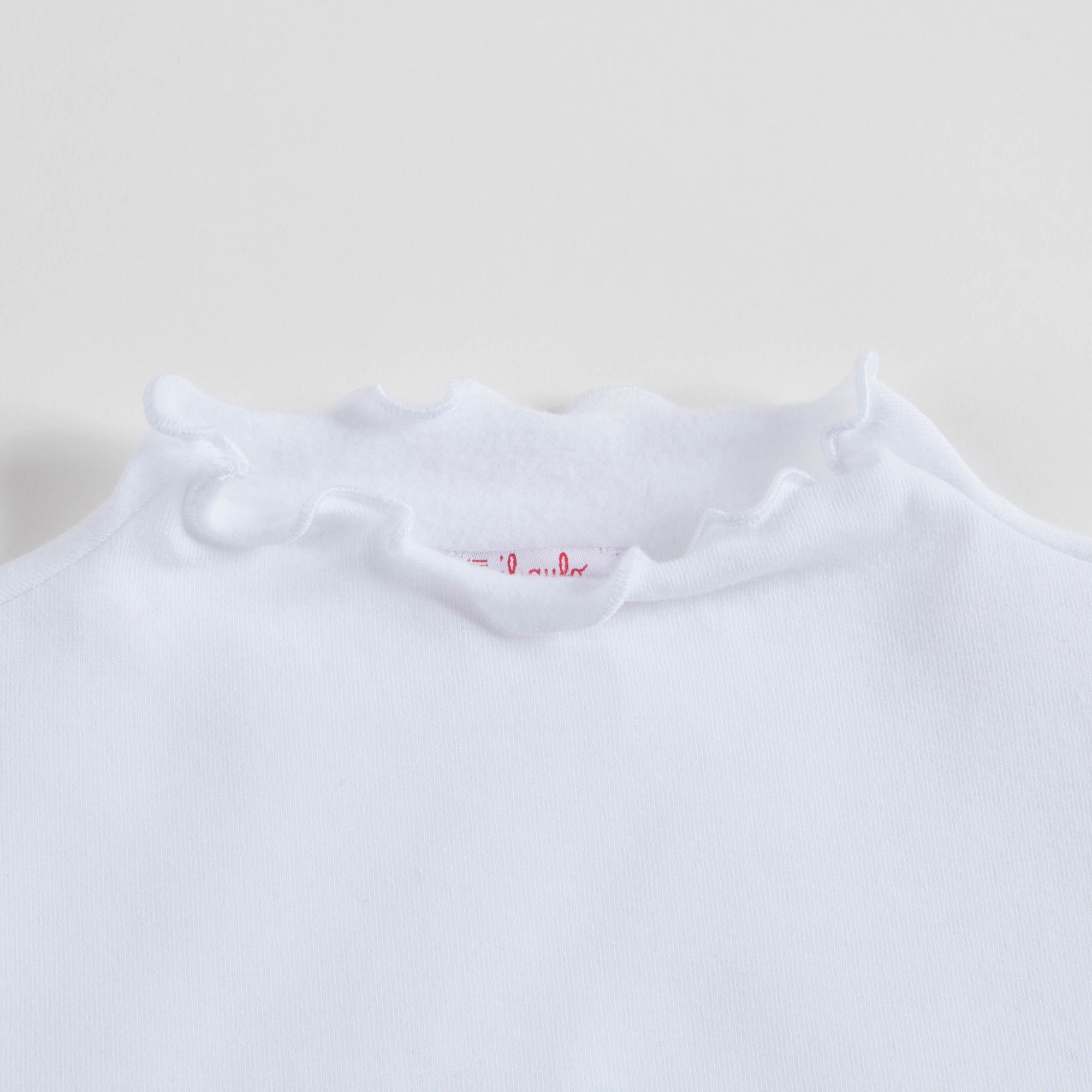 Girls White Cotton T-shirt