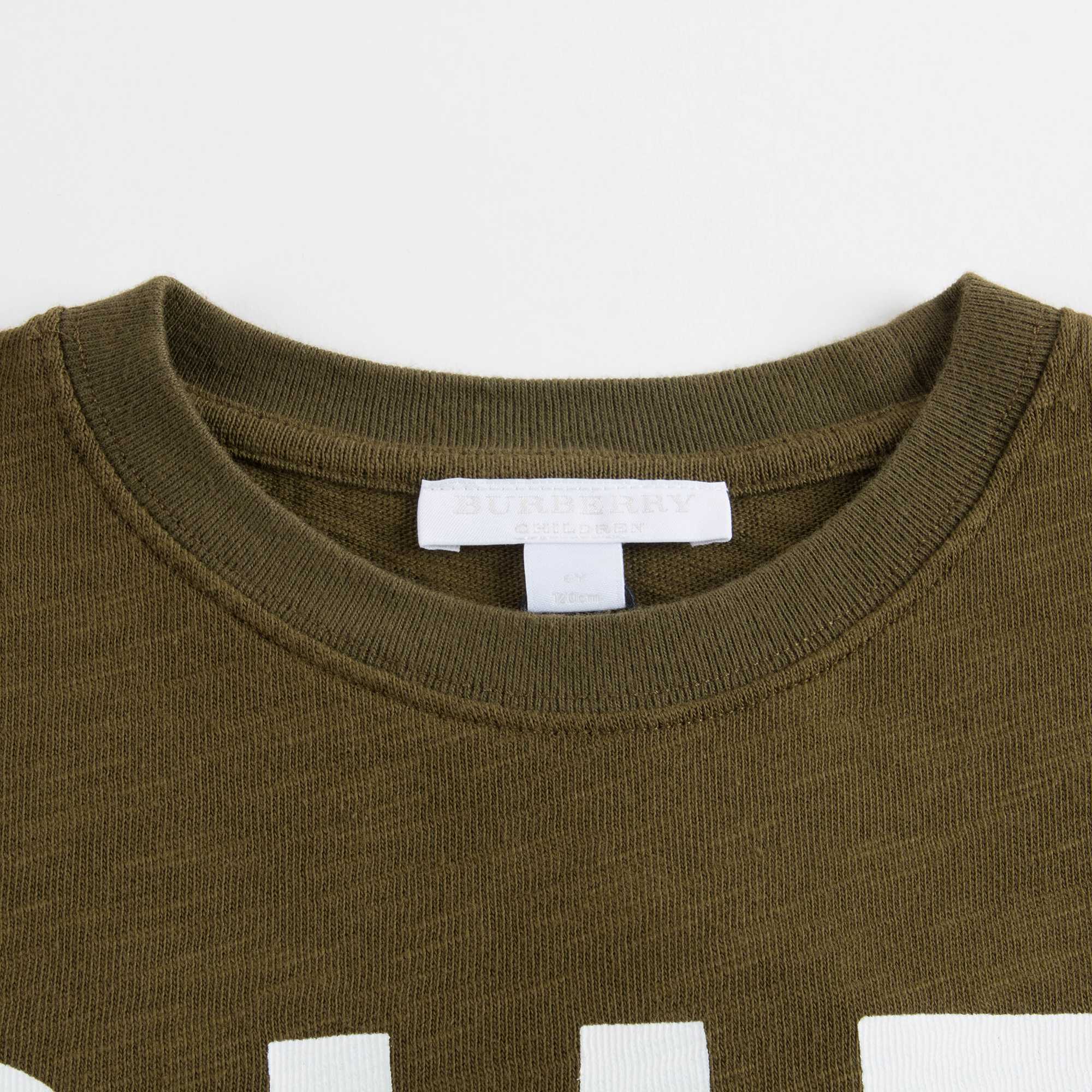 Boys Khaki Logo Cotton T-shirt