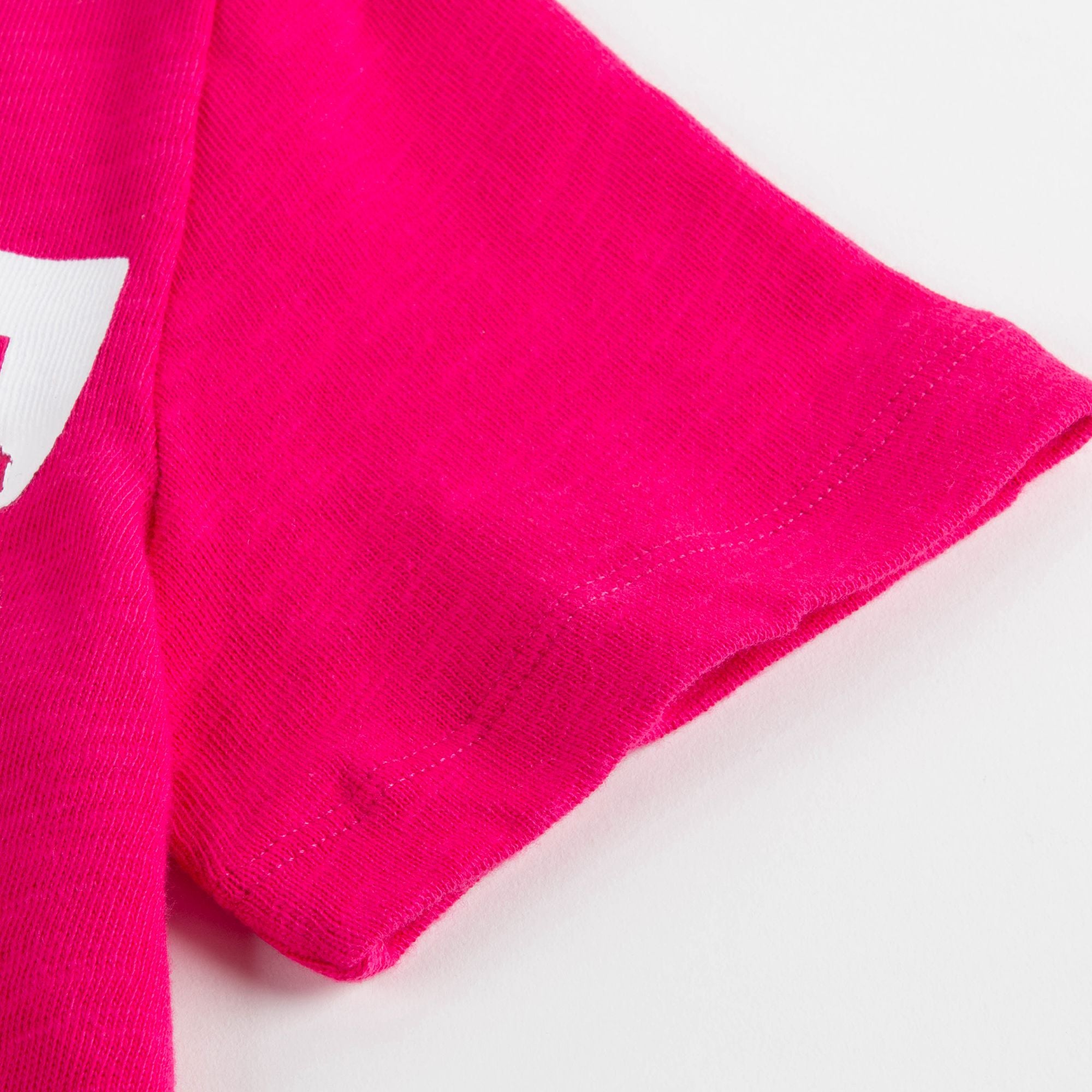 Girls Raspberry Pink Logo Cotton T-shirt