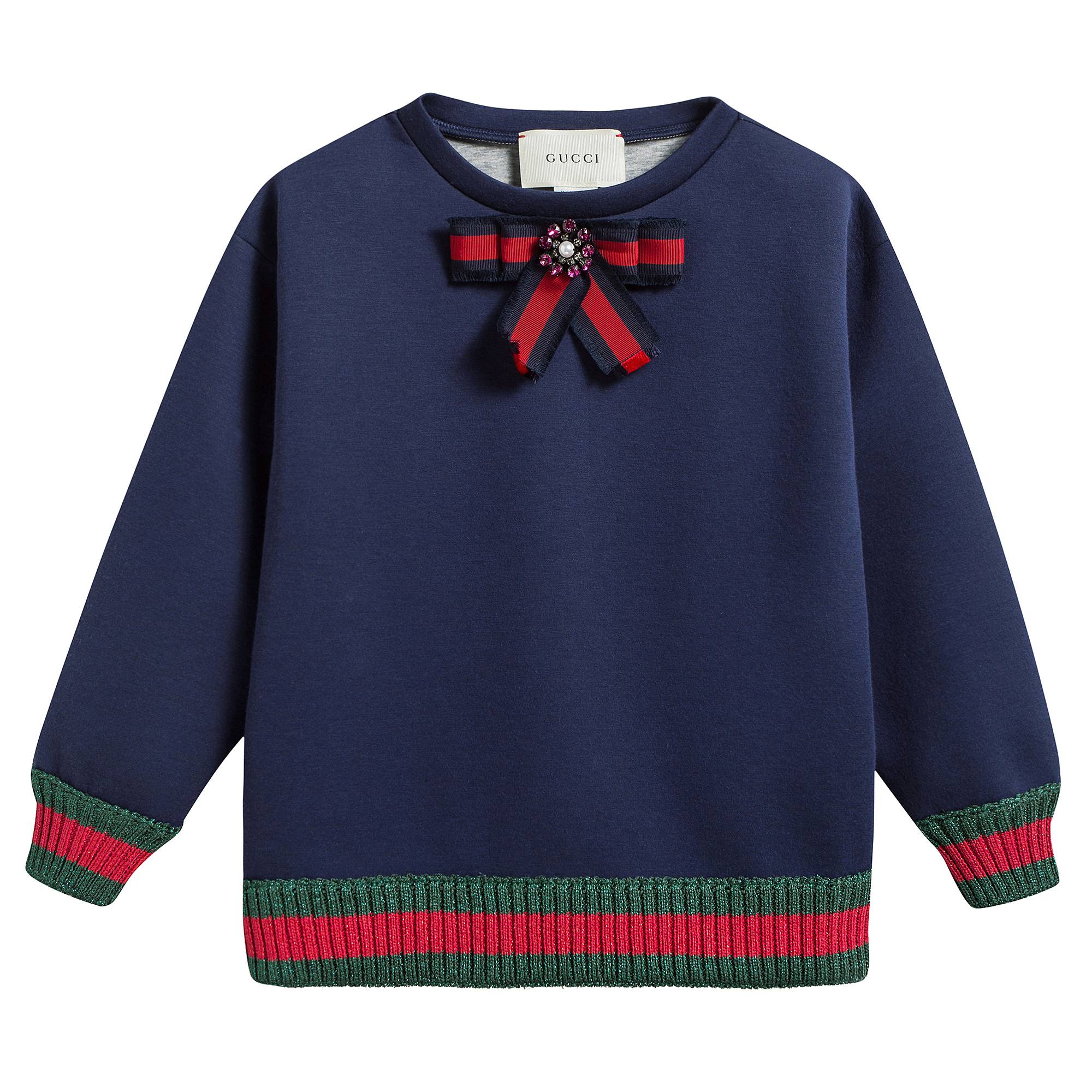 Baby Girls Navy Blue Neoprene Sweatshirt