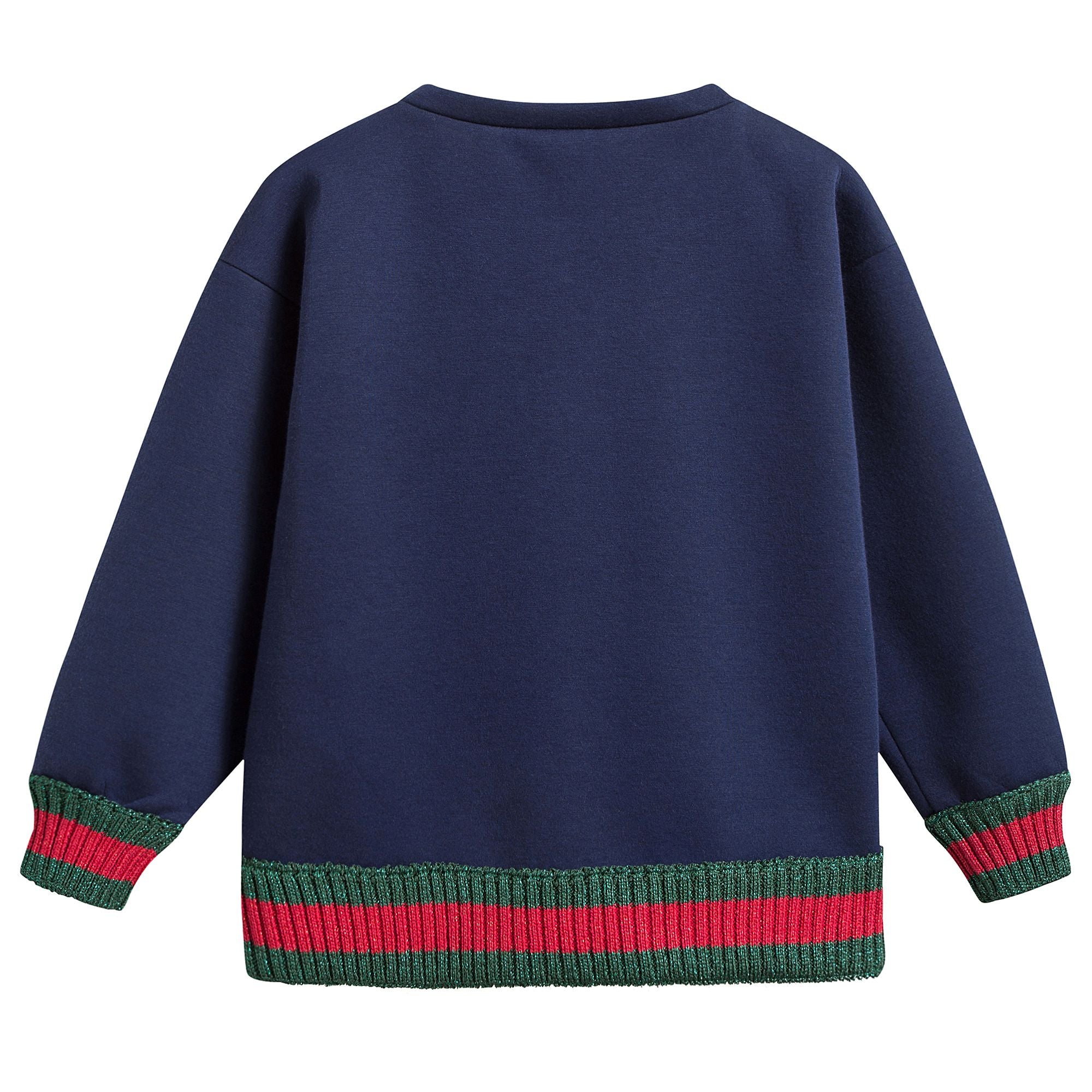 Baby Girls Navy Blue Neoprene Sweatshirt