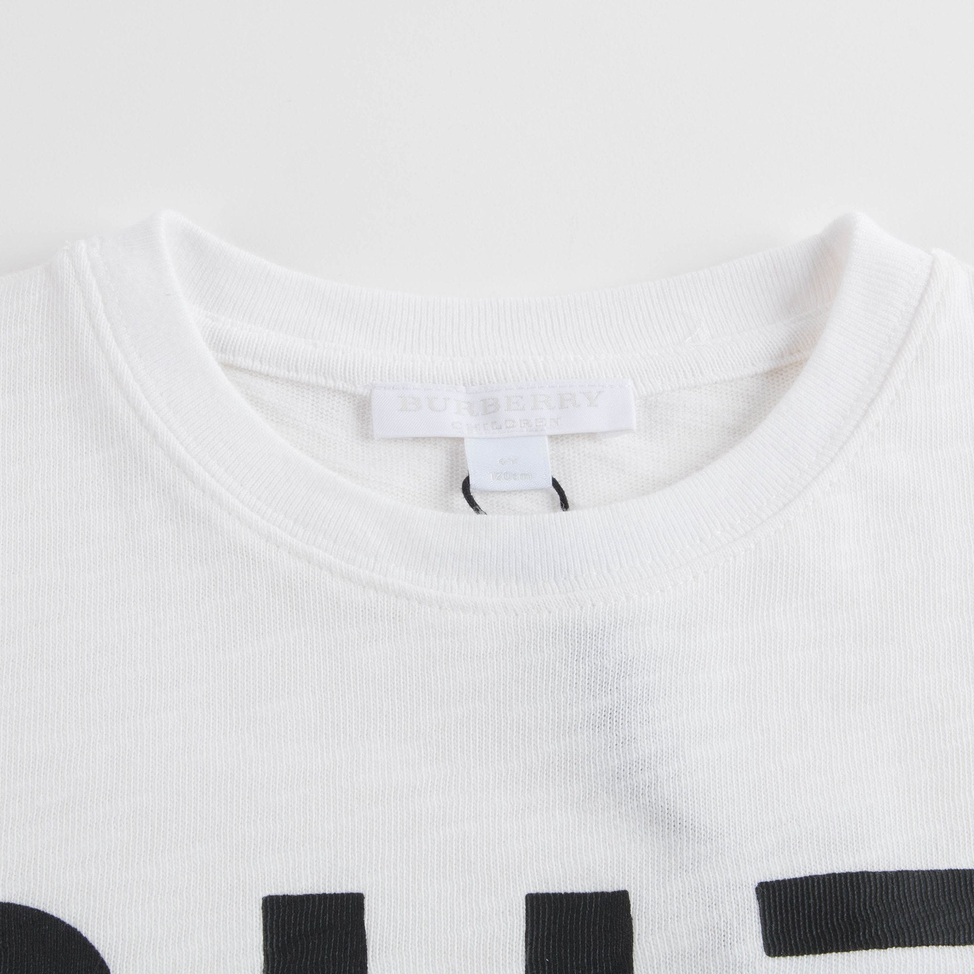 Boys White Logo Cotton T-shirt