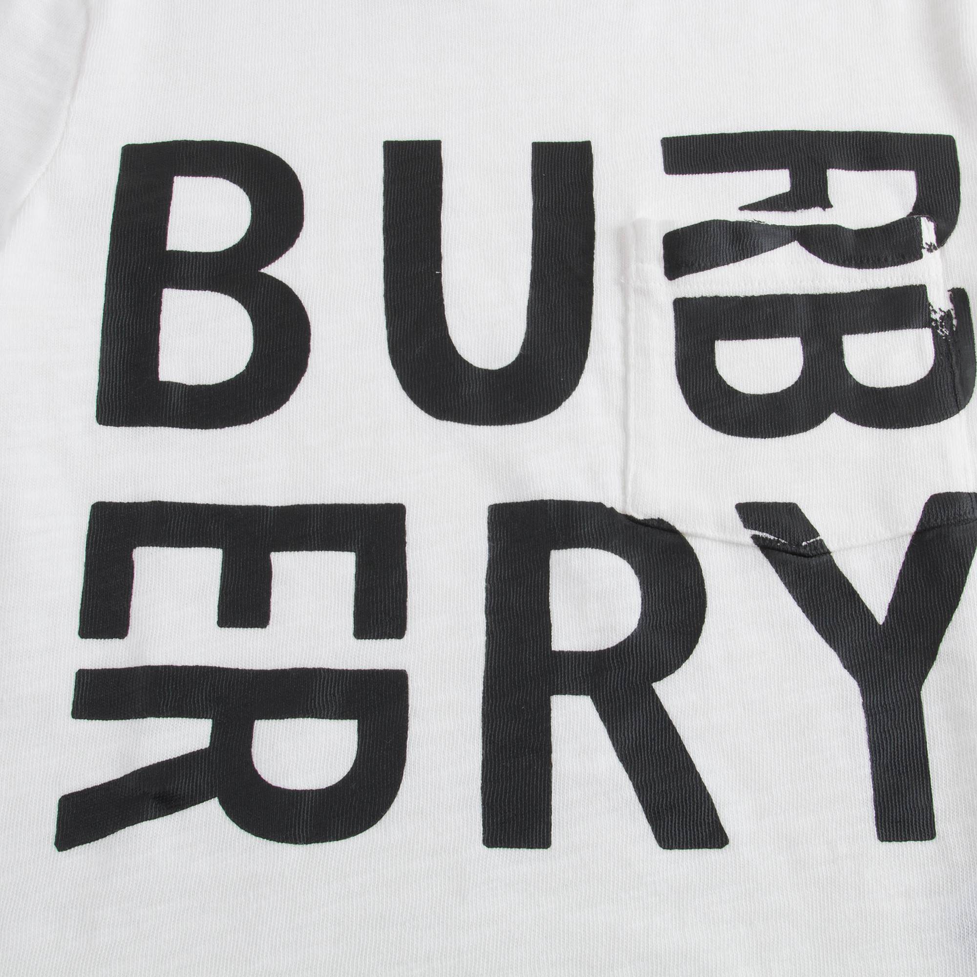 Boys White Logo Cotton T-shirt