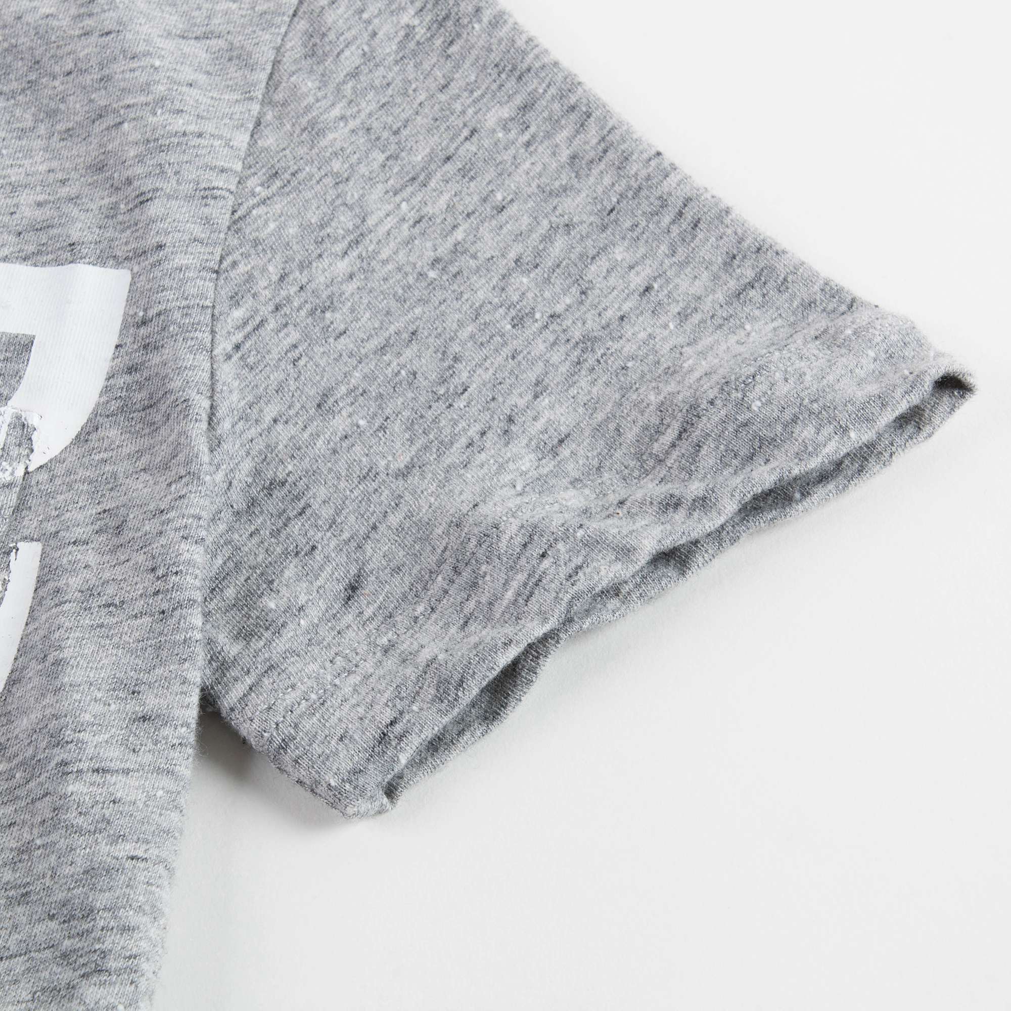 Girls Grey Melange Cotton T-shirt