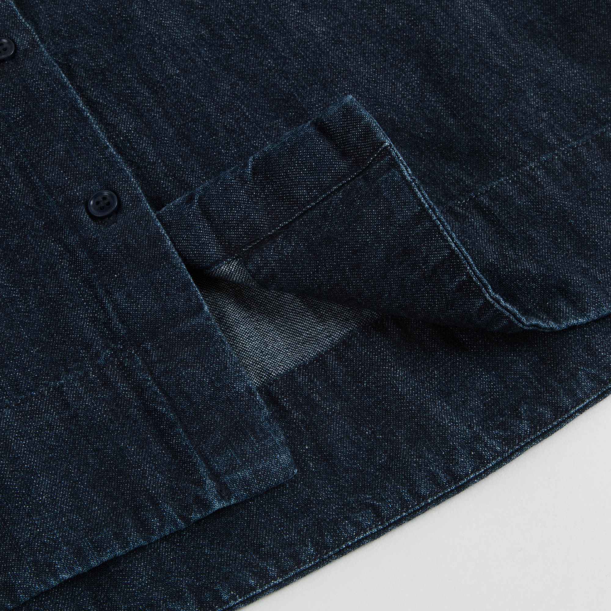 Girls Dark Blue Cotton Shirt