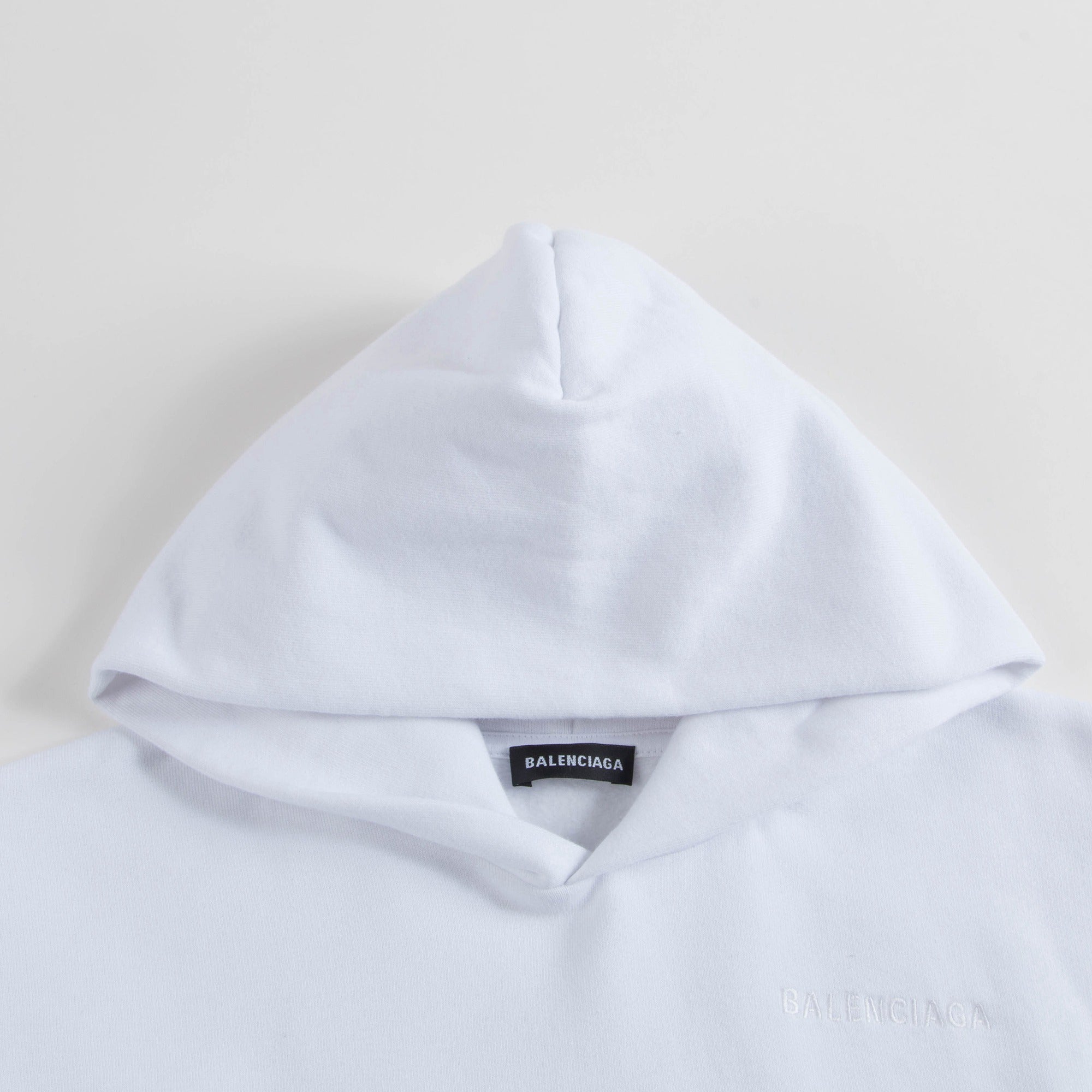 Girls & Boys White Logo Cotton Sweatshirt