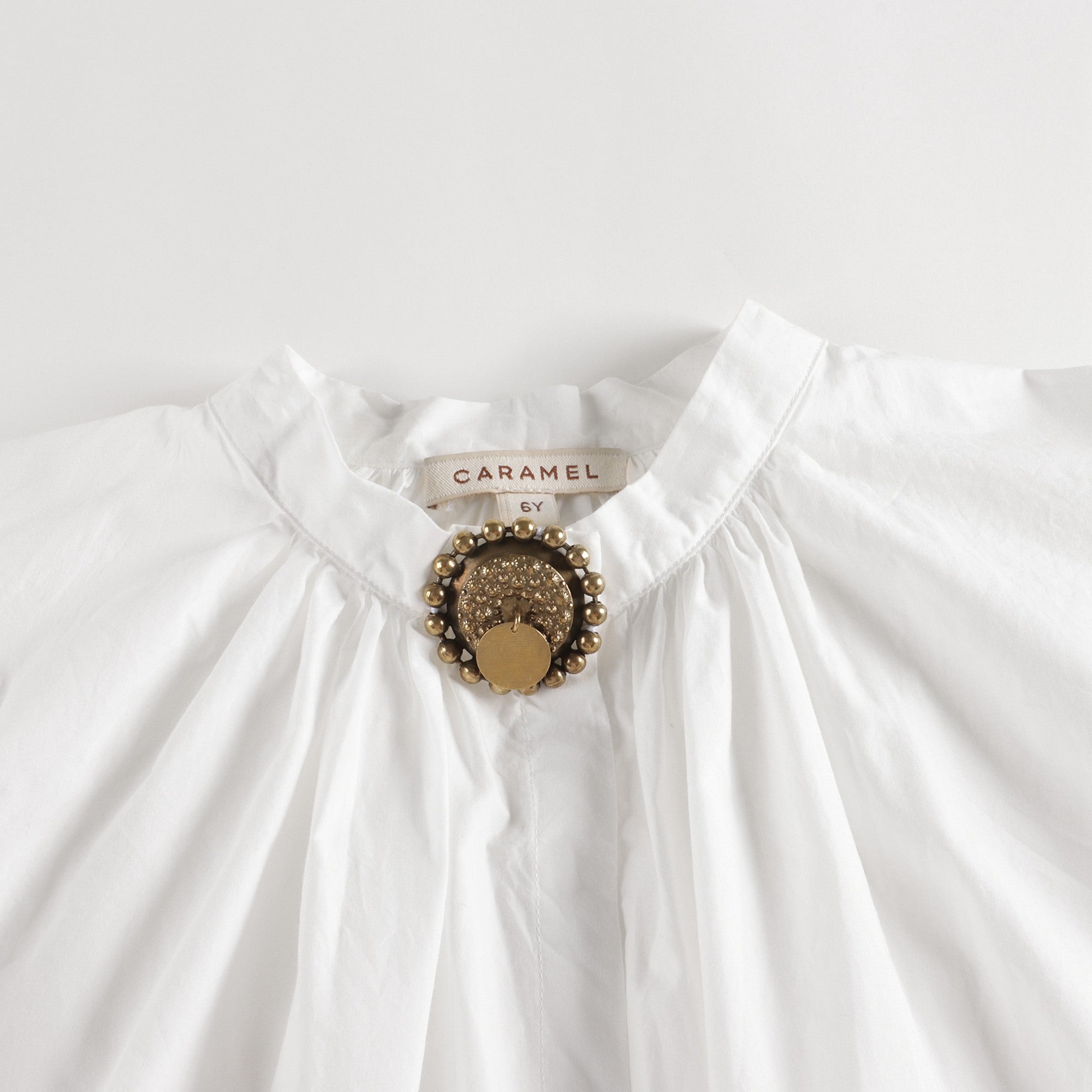 Girls White Cotton Shirt