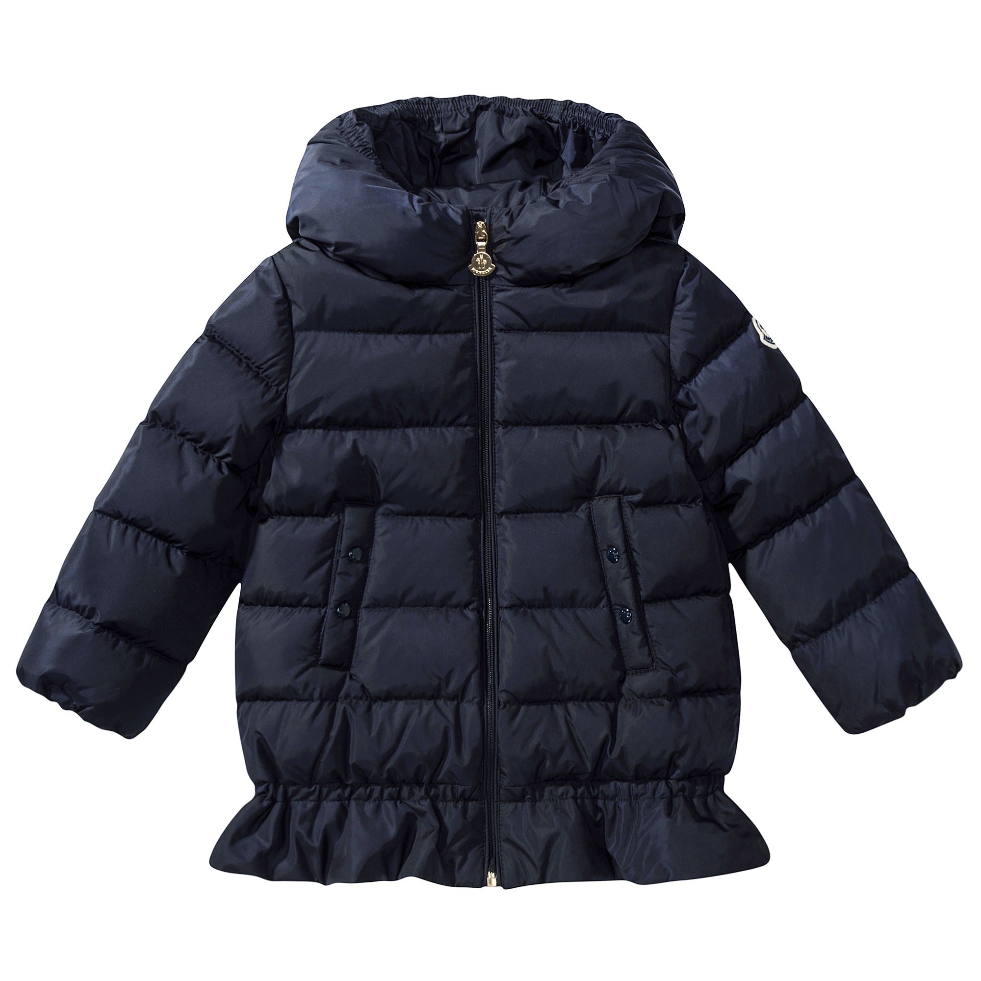 Baby Girls Blue 'Azinza' Down Padded Jacket With Flounces