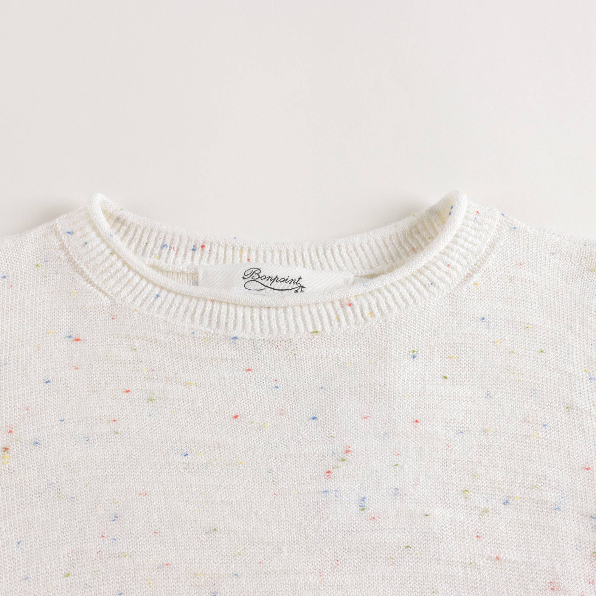 Girls White Logo Sweater